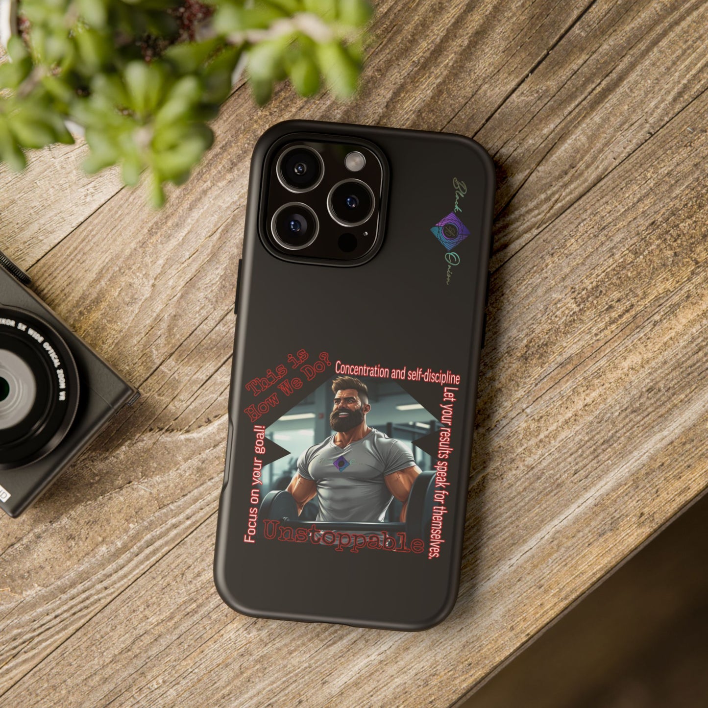 BlackOnion Brand New Phone Case - with Motivational Workout Motif’Unstoppable ‘💪🔥🫵