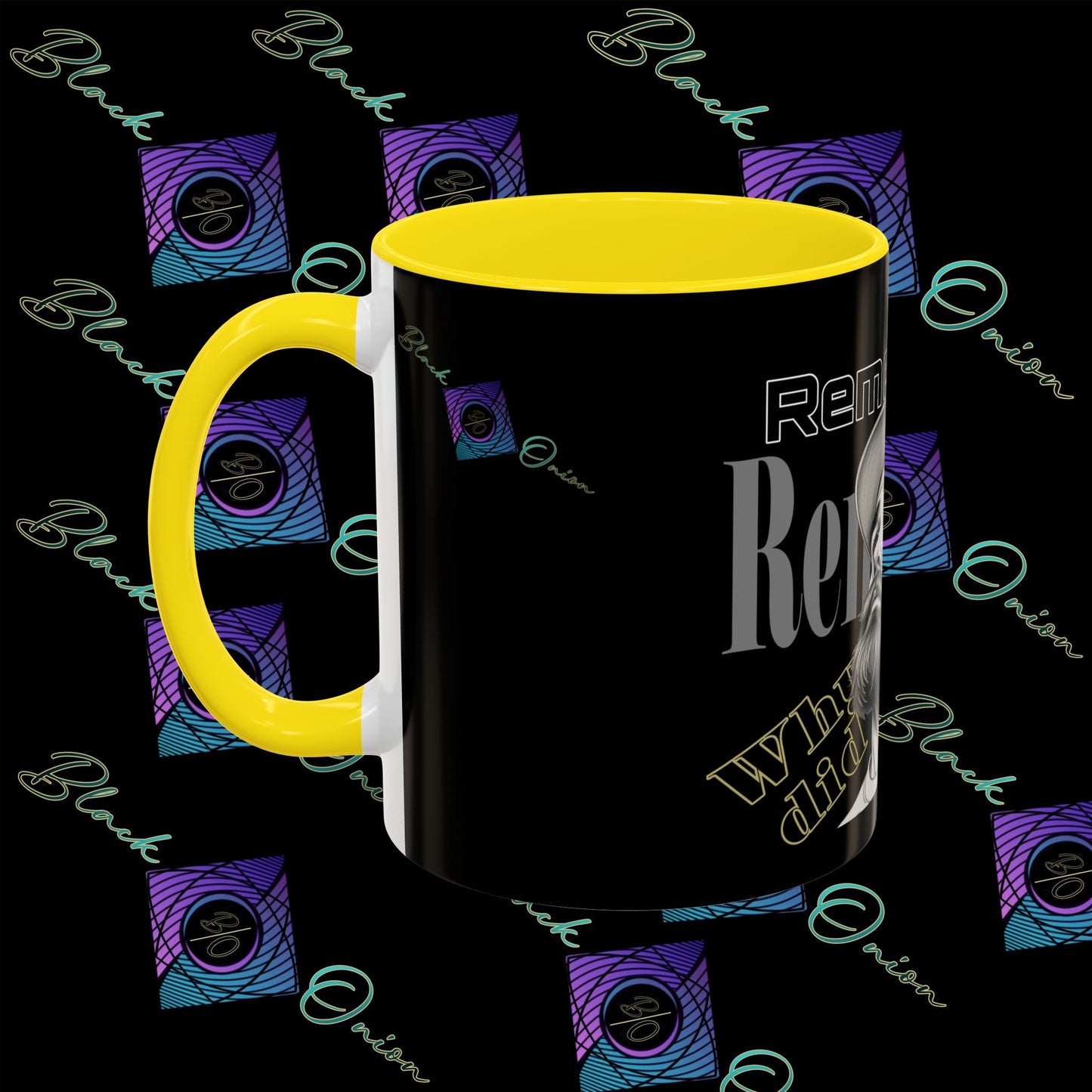 BlackOnion Coffee Mug - 11oz with Workout Motif ‘Remember ’🔥💪🫵