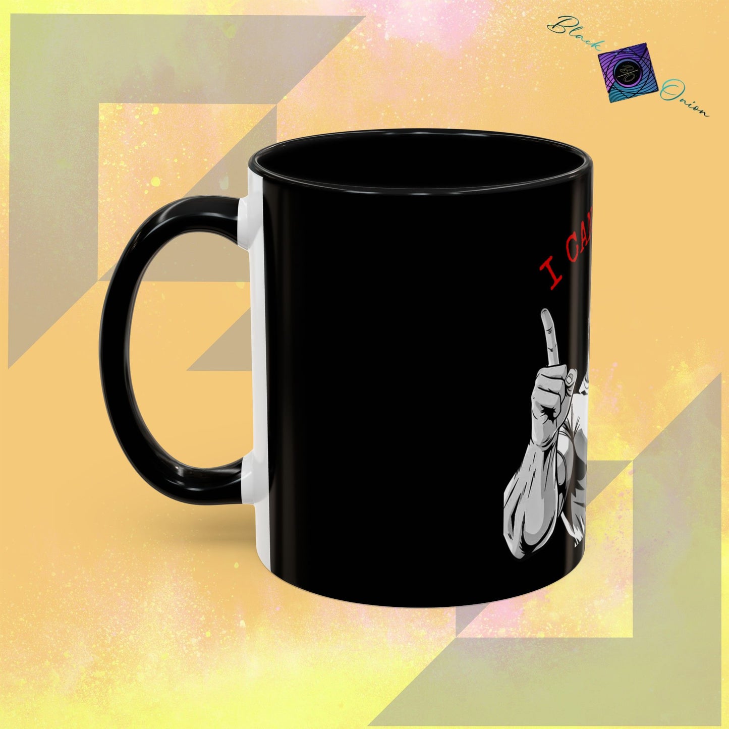BlackOnion Coffee Mug - 11oz with Workout Motif โI Can Do It โ๐ฅ๐ช๐ซต