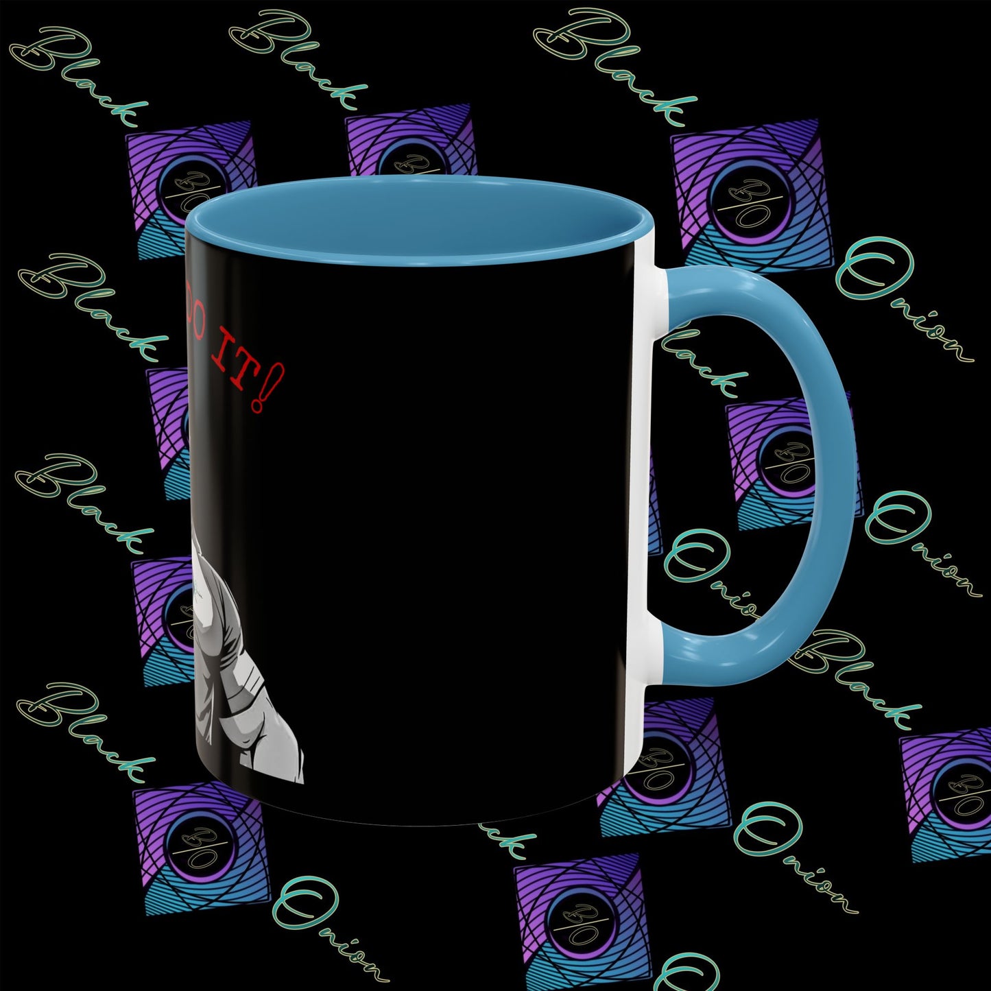BlackOnion Coffee Mug - 11oz with Workout Motif ‘I Can Do It ’🔥💪🫵