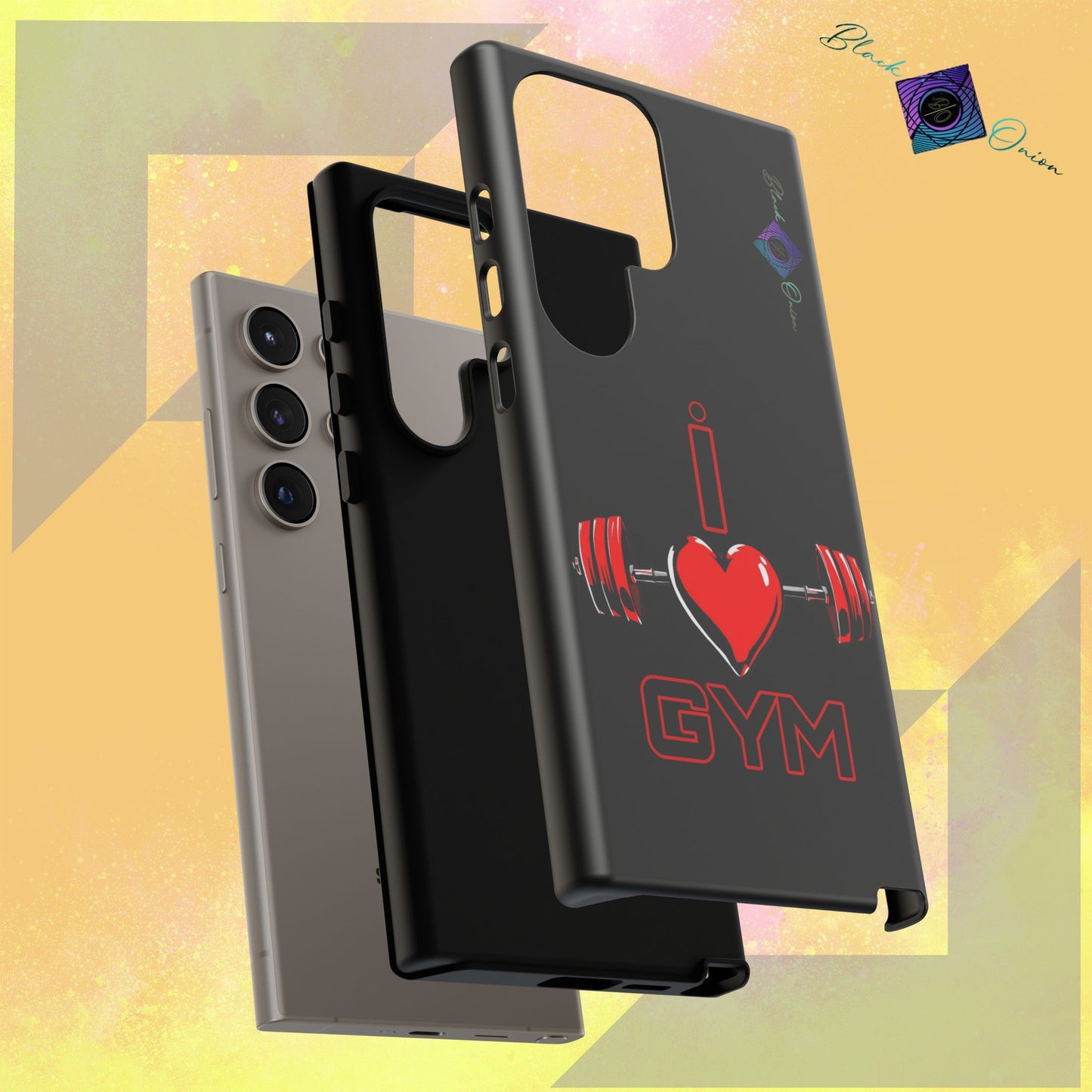 BlackOnion Brand New Phone Case - with Motivational Workout Motif’I Love Gym ‘💪🔥🫵