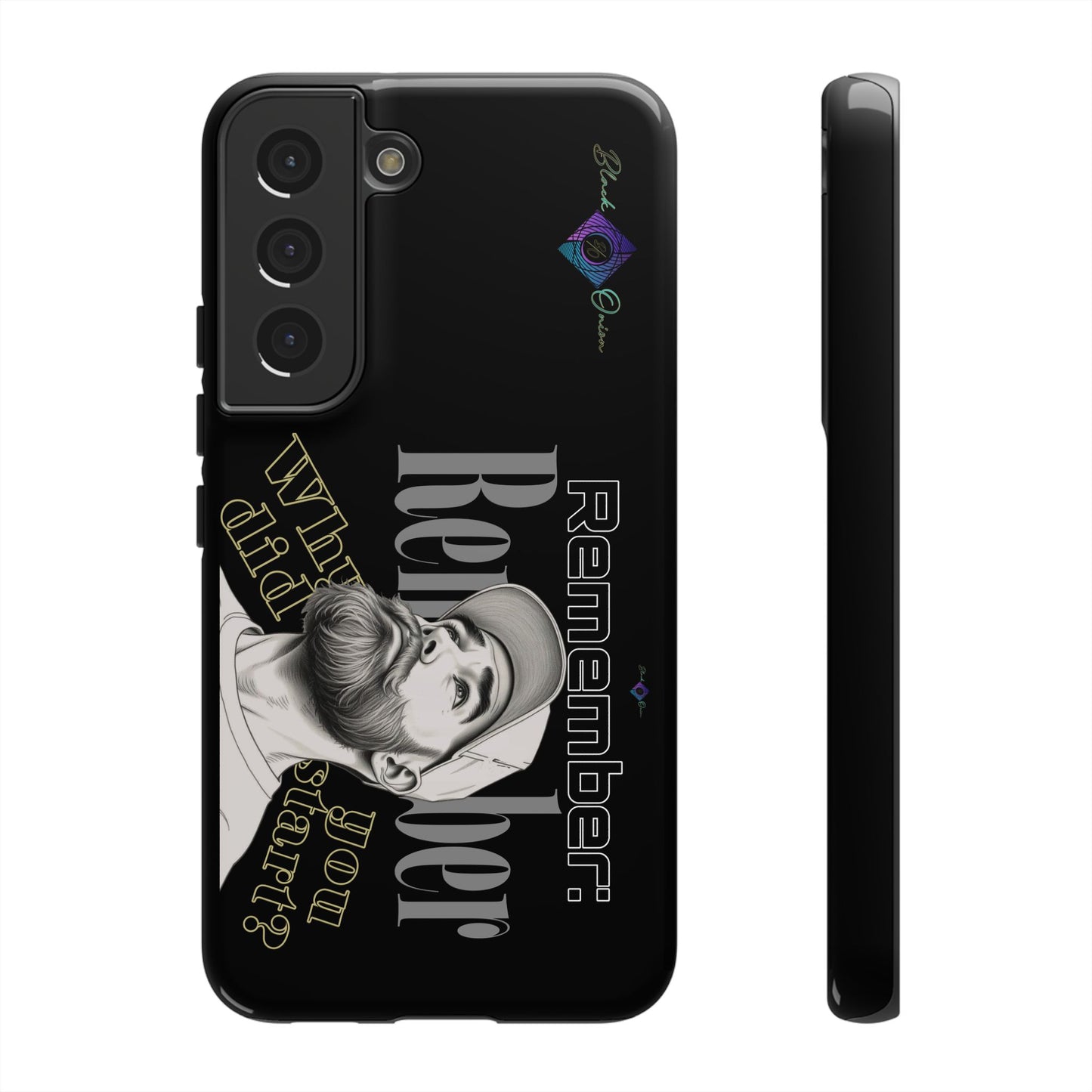 BlackOnion Brand New Phone Case - with Motivational Workout Motif’Remember ‘💪🔥🫵