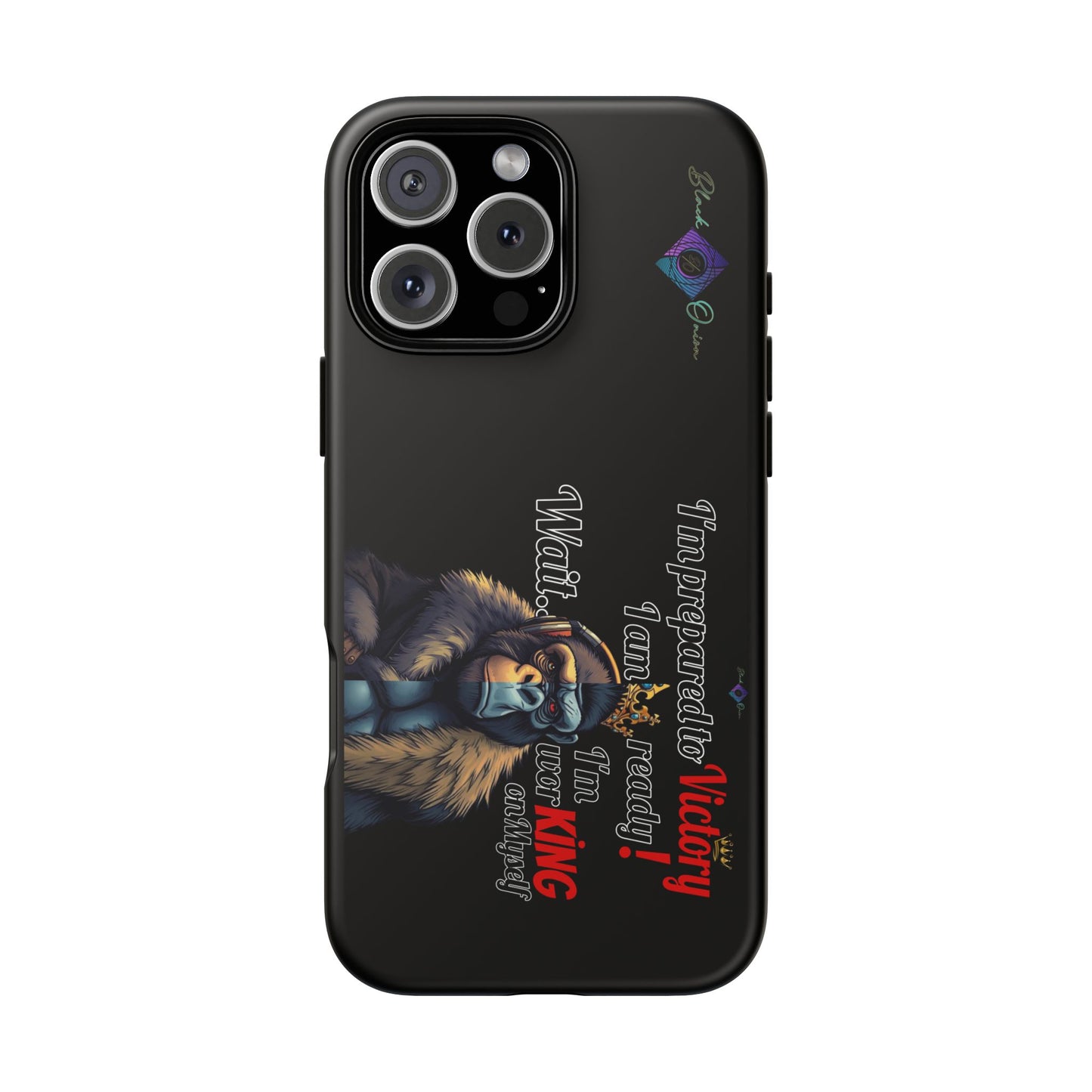 BlackOnion Brand New Phone Case - with Motivational Workout Motif’Victory 👑‘💪🔥🫵