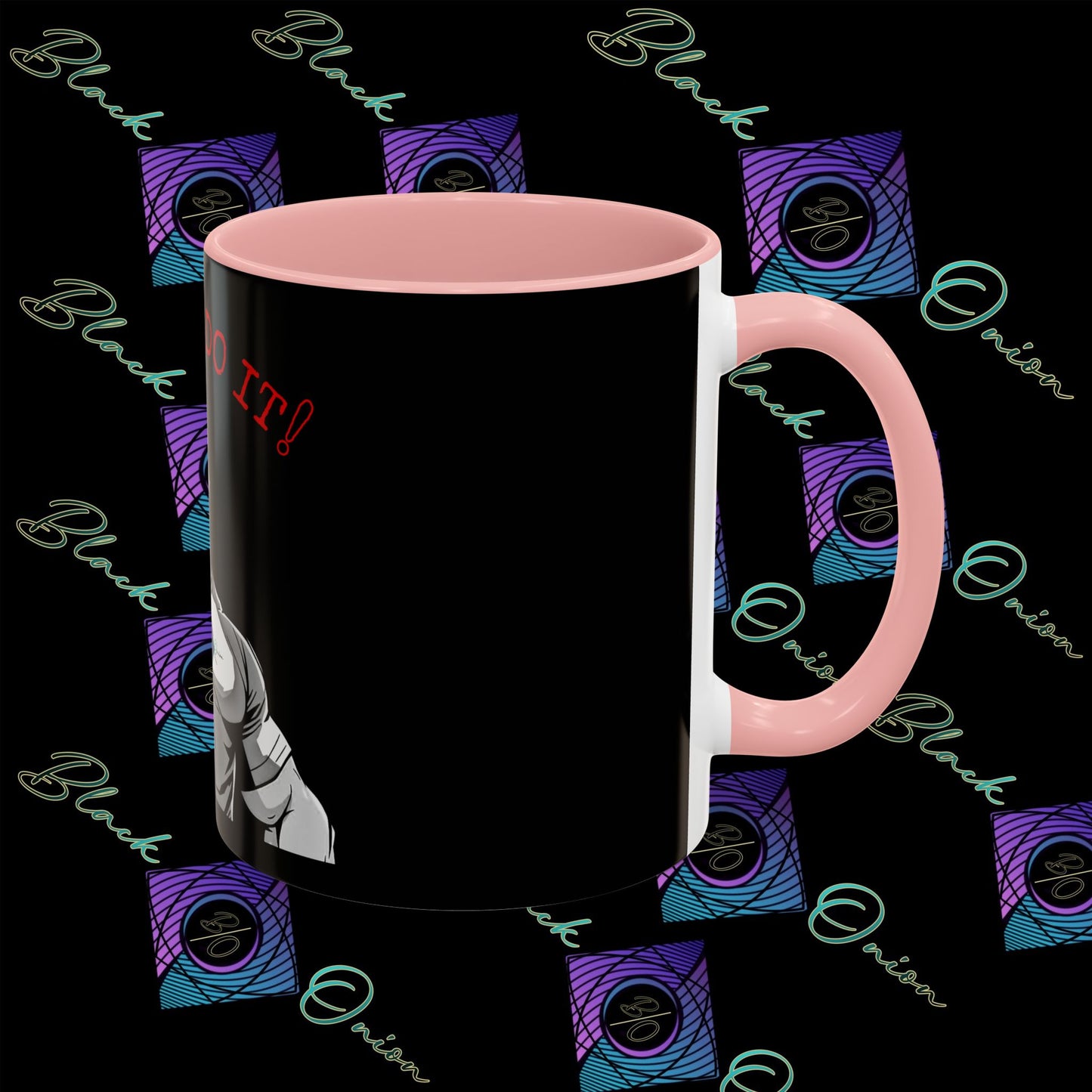 BlackOnion Coffee Mug - 11oz with Workout Motif ‘I Can Do It ’🔥💪🫵