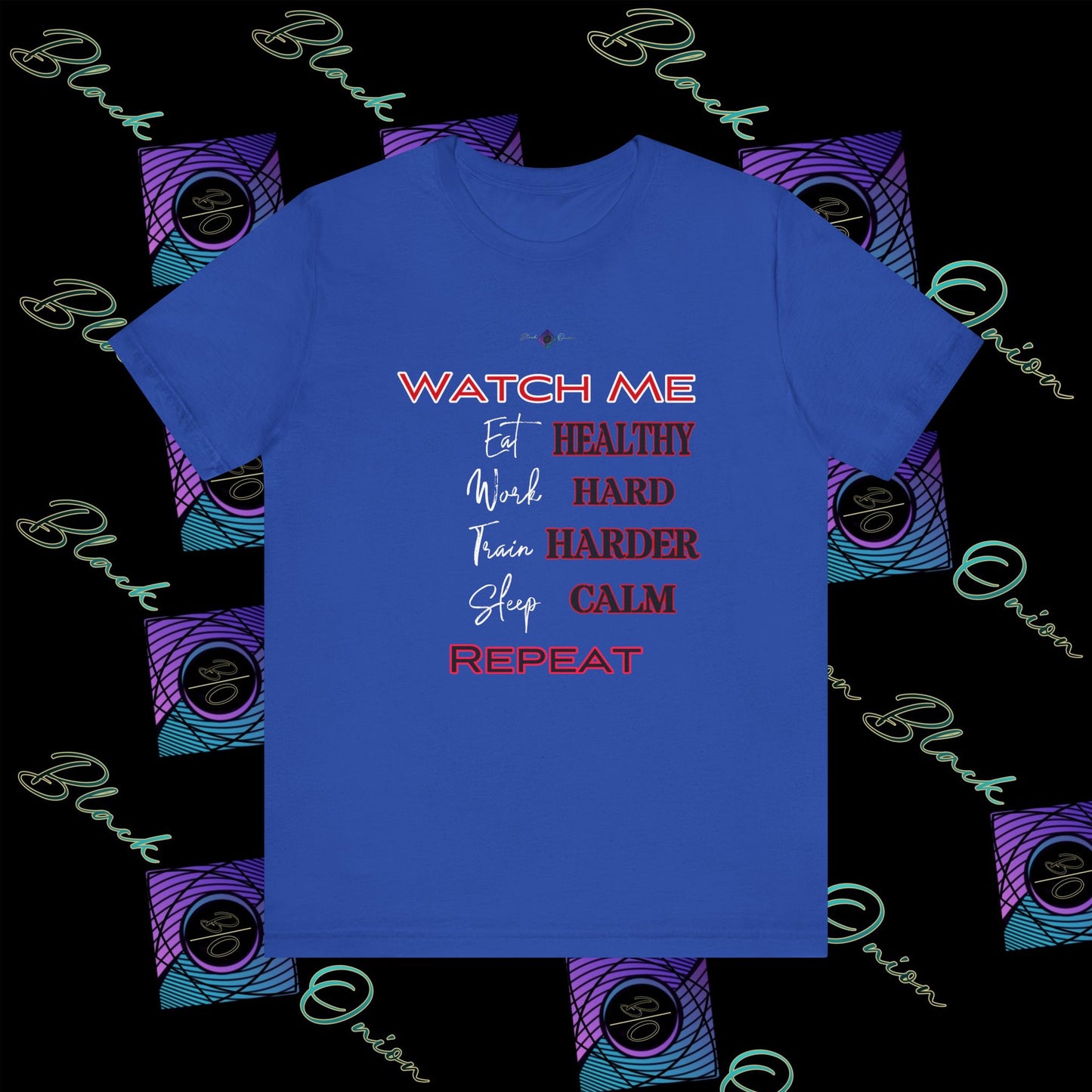 BlackOnion "Watch Me" T-Shirt with Workout Motif V4 ๐ช๐ฅ