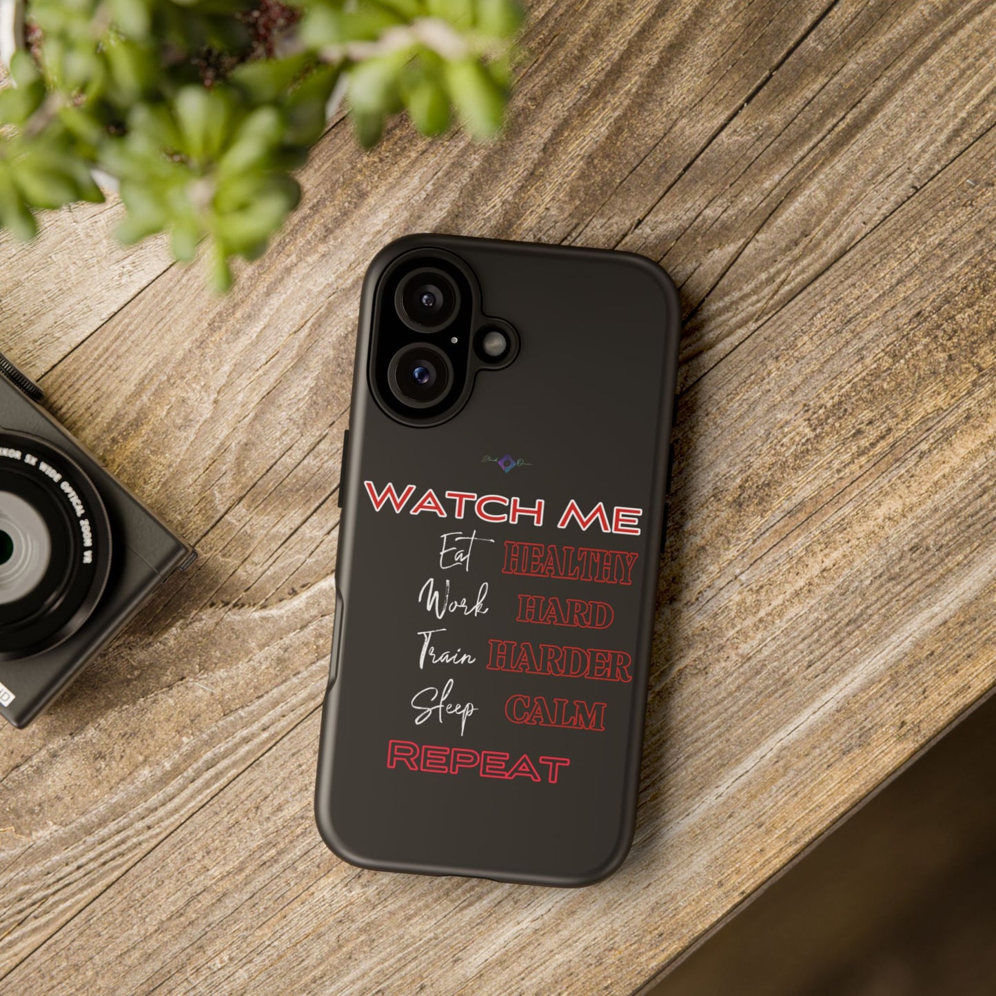 BlackOnion Phone Case -with Motivational Motif 'Watch Me' 💪🔥🫵