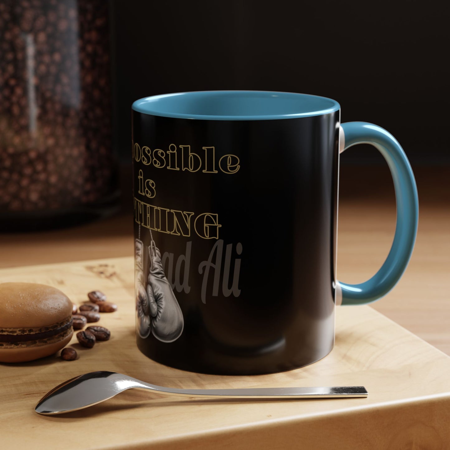 BlackOnion Coffee Mug 2 with Workout Motif ‘Impossible is NothingV2’🫵🔥💪