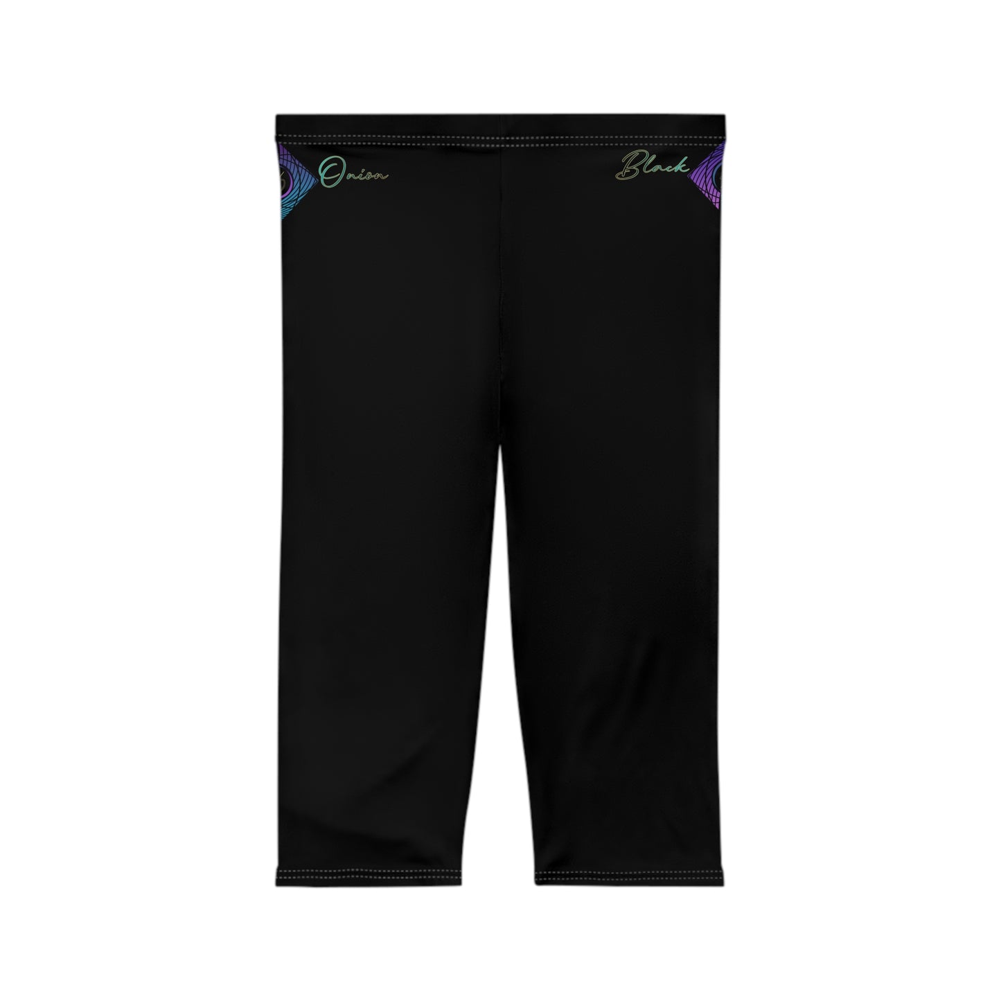 BlackOnion Comfortable Women’s Capri Leggings with Workout Design
