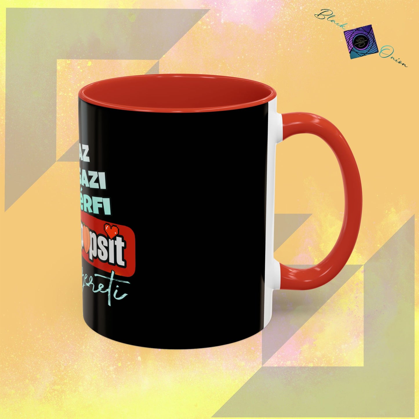 BlackOnion Coffee Mug Serial 2 with Workout Motif ‘Az igazi férfiak a kerek popsit szeretik ‘🫵🔥💪