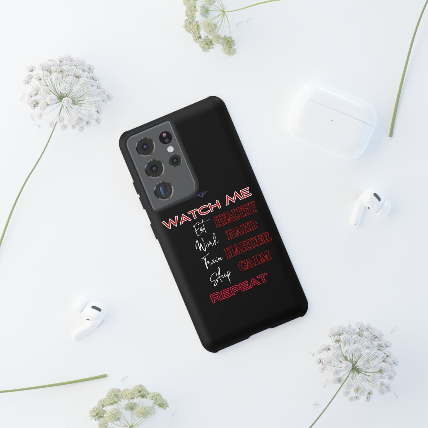 BlackOnion Phone Case -with Motivational Motif 'Watch Me' 💪🔥🫵