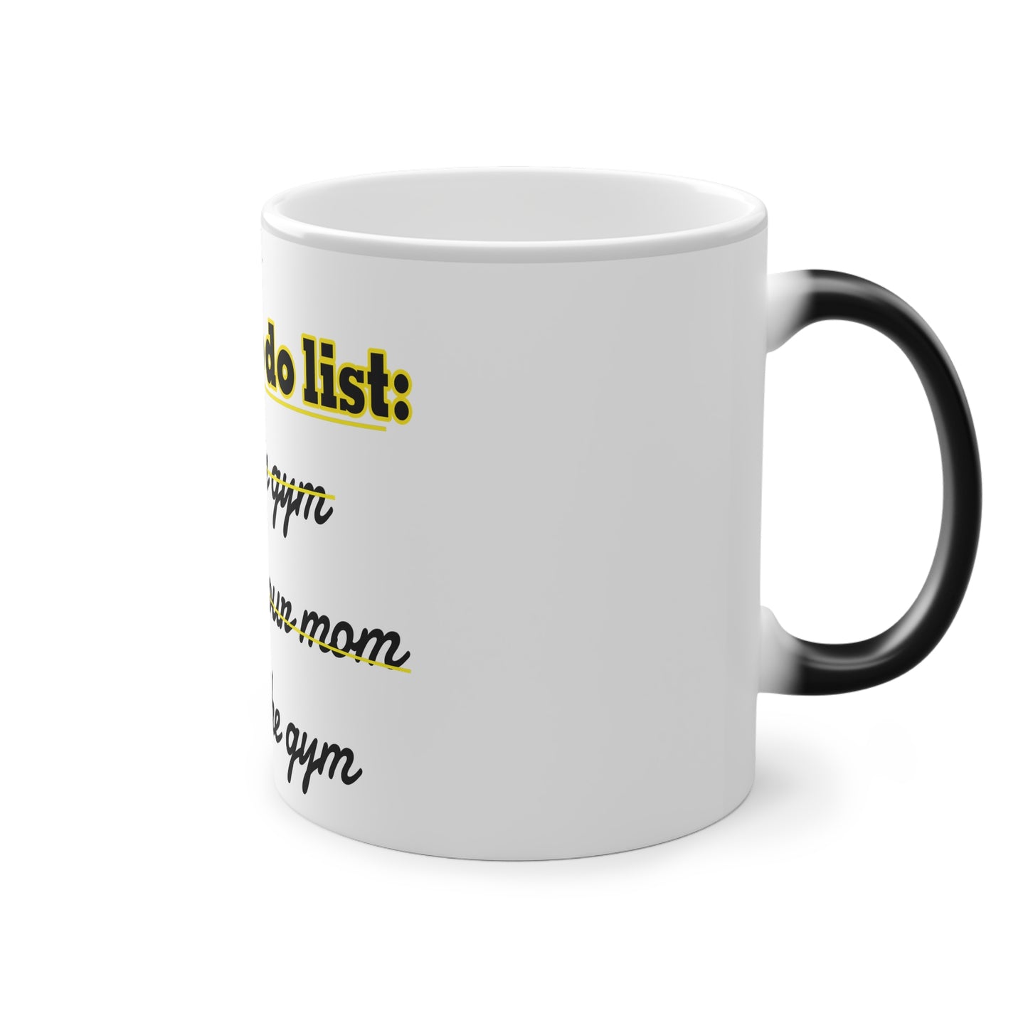 BlackOnion Color Changing Mug with Workout Motif ‘Today To Do List’ 💪🔥🫵