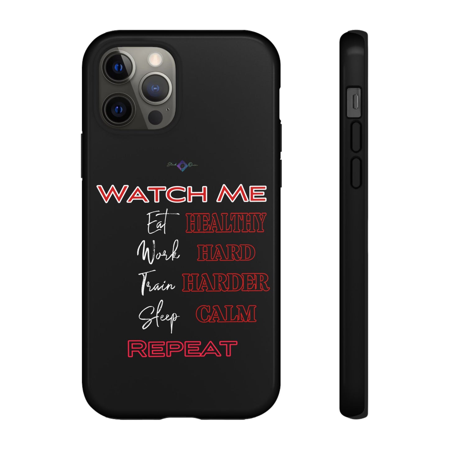 BlackOnion Phone Case -with Motivational Motif 'Watch Me' 💪🔥🫵