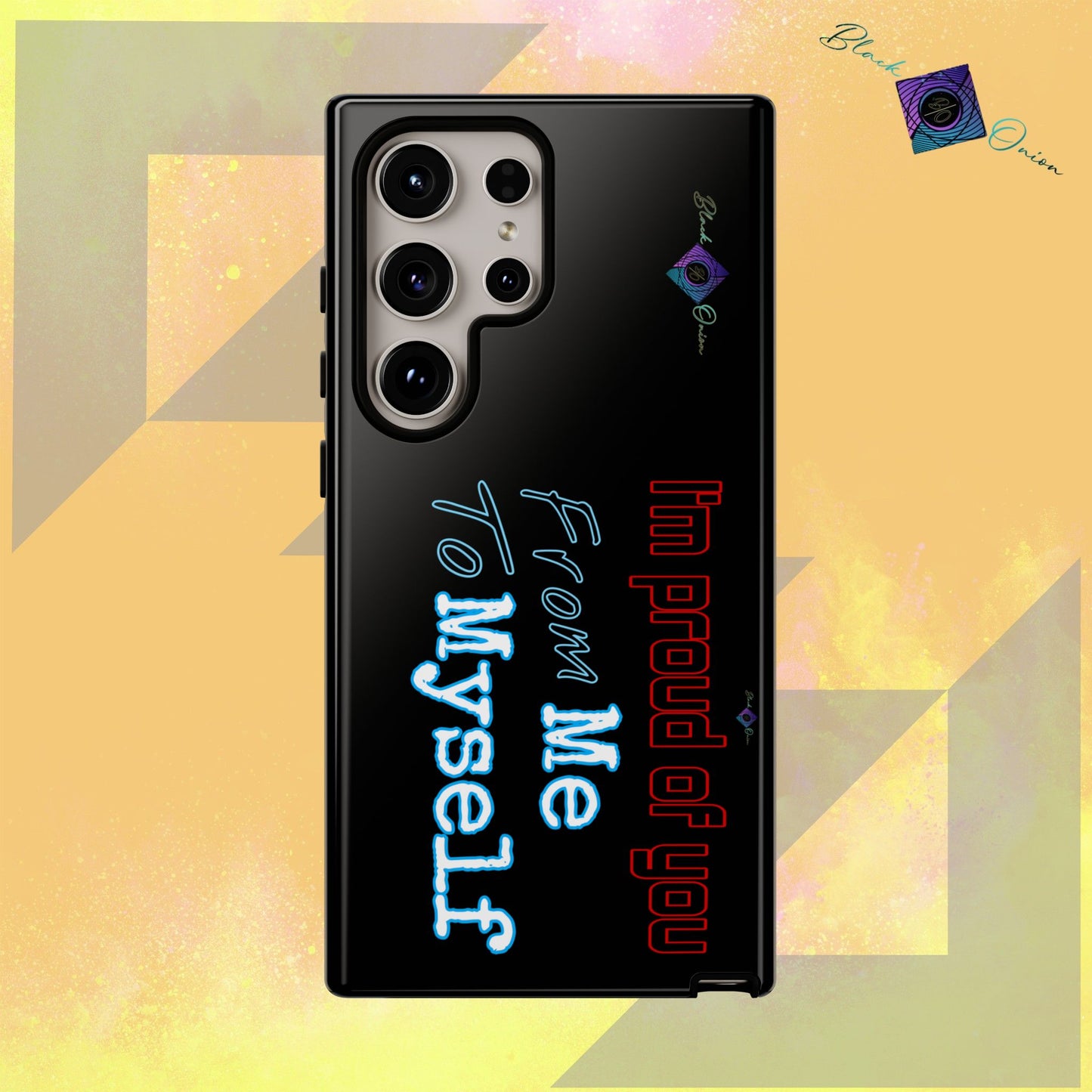 BlackOnion Brand New Phone Case - with Motivational Workout Motif’I’m proud of you ‘💪🔥🫵