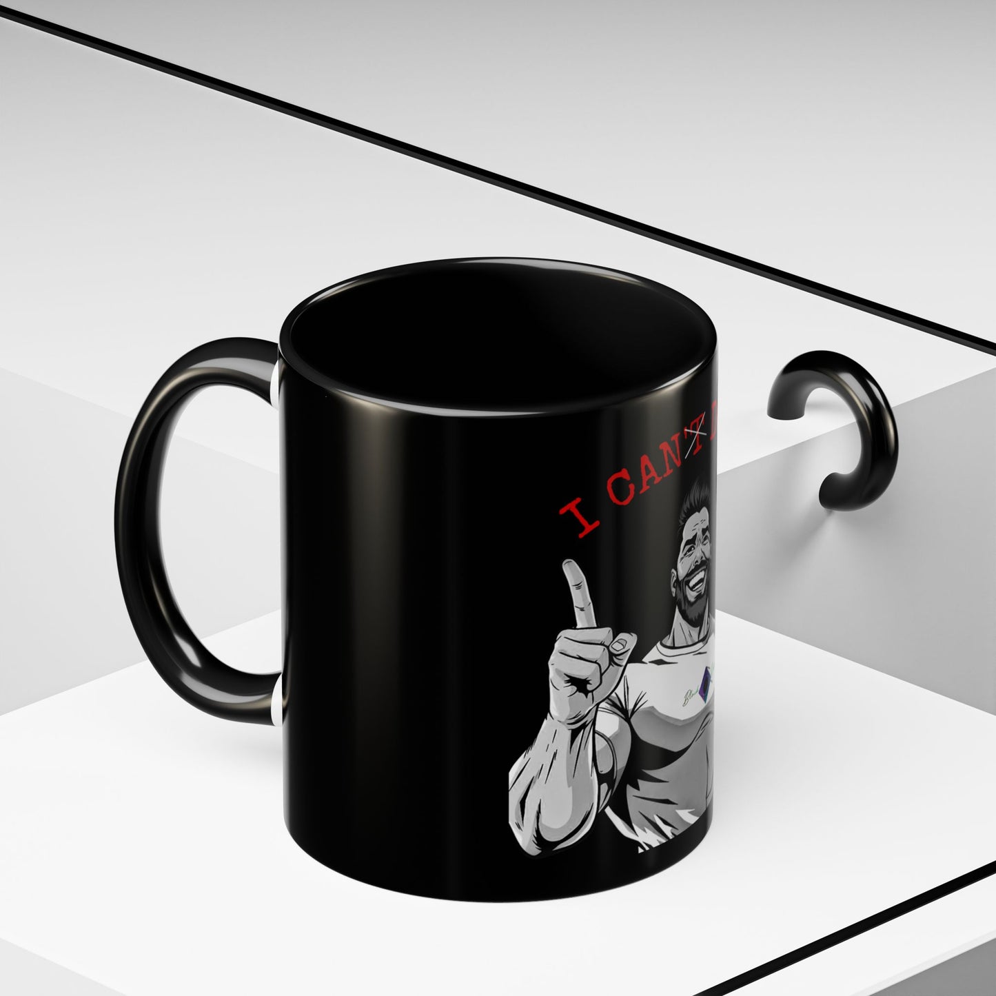 BlackOnion Coffee Mug 2 with Workout Motif ‘I Can Do It V2’🫵🔥💪