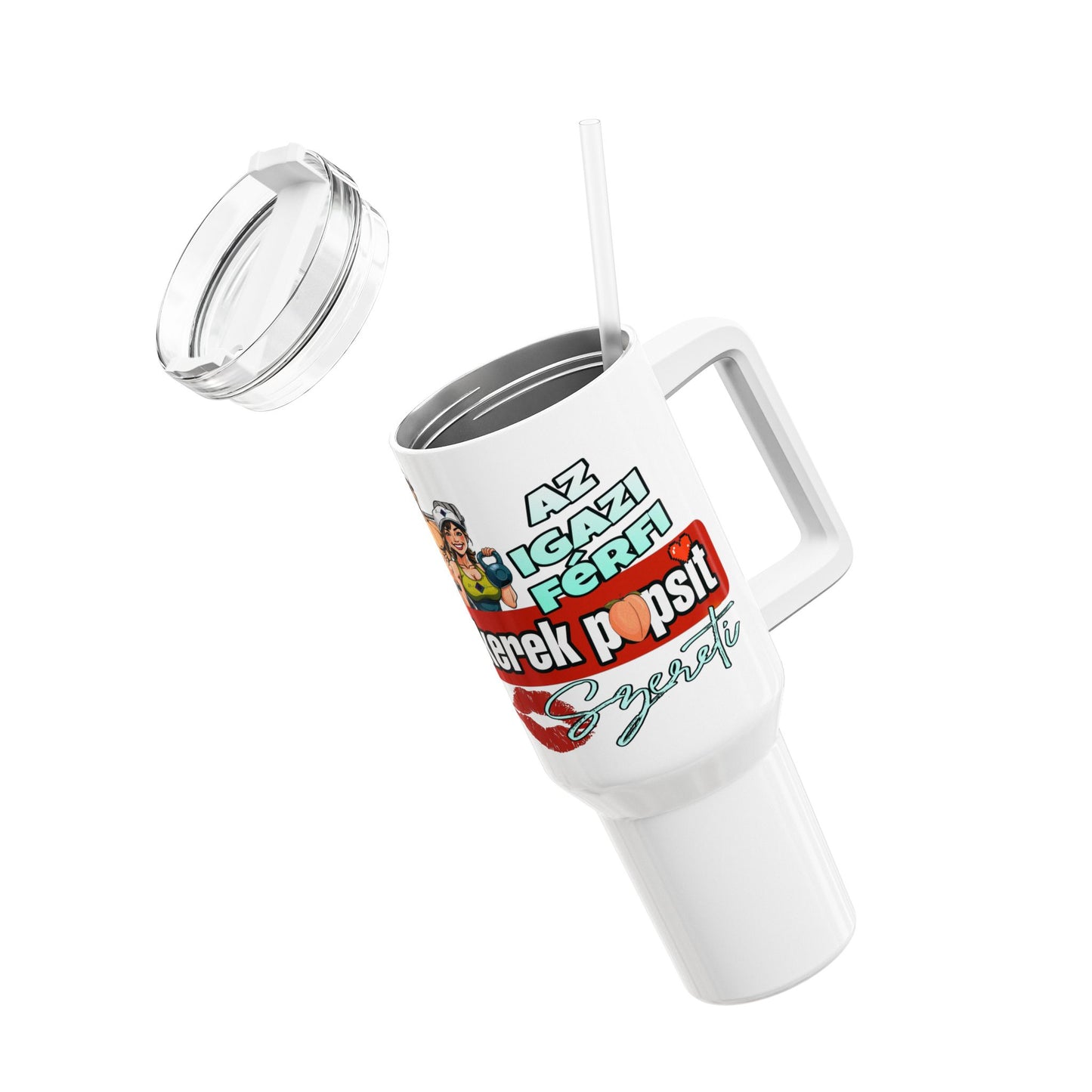 BlackOnion Tumbler with Workout Motif -‘Kerek popsi’ -40oz 💋💯🌸