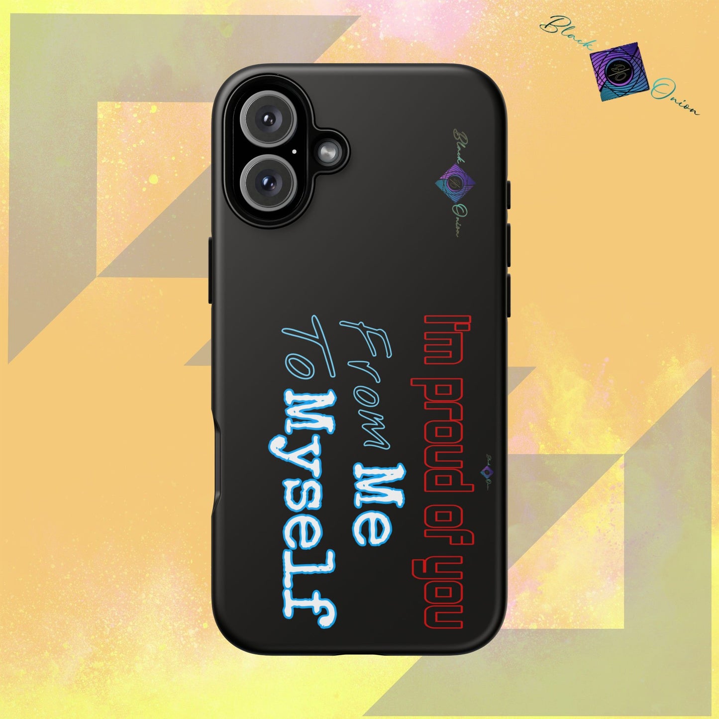 BlackOnion Brand New Phone Case - with Motivational Workout Motif’I’m proud of you ‘💪🔥🫵