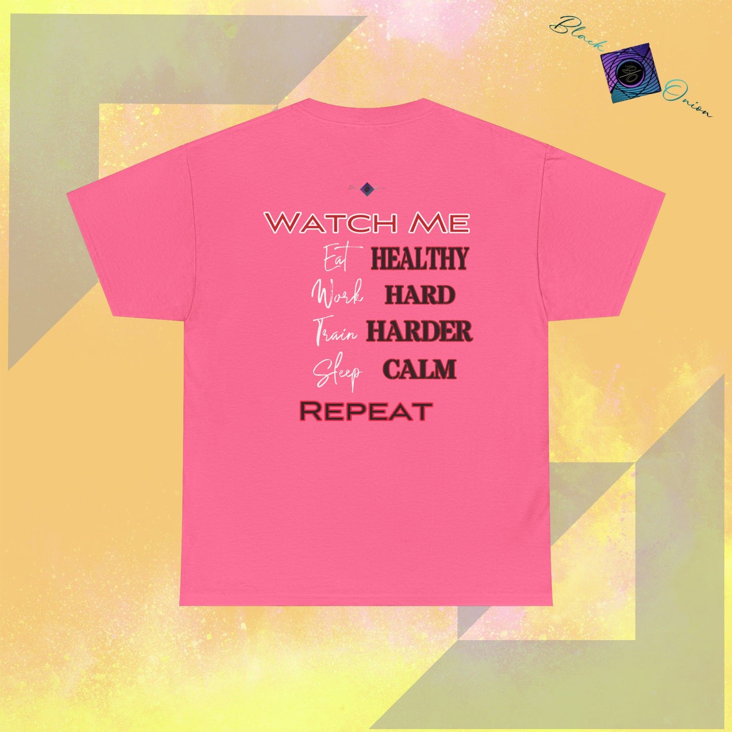 BlackOnion T-Shirt with Workout Motif “ Watch Me”🔥💪🫵