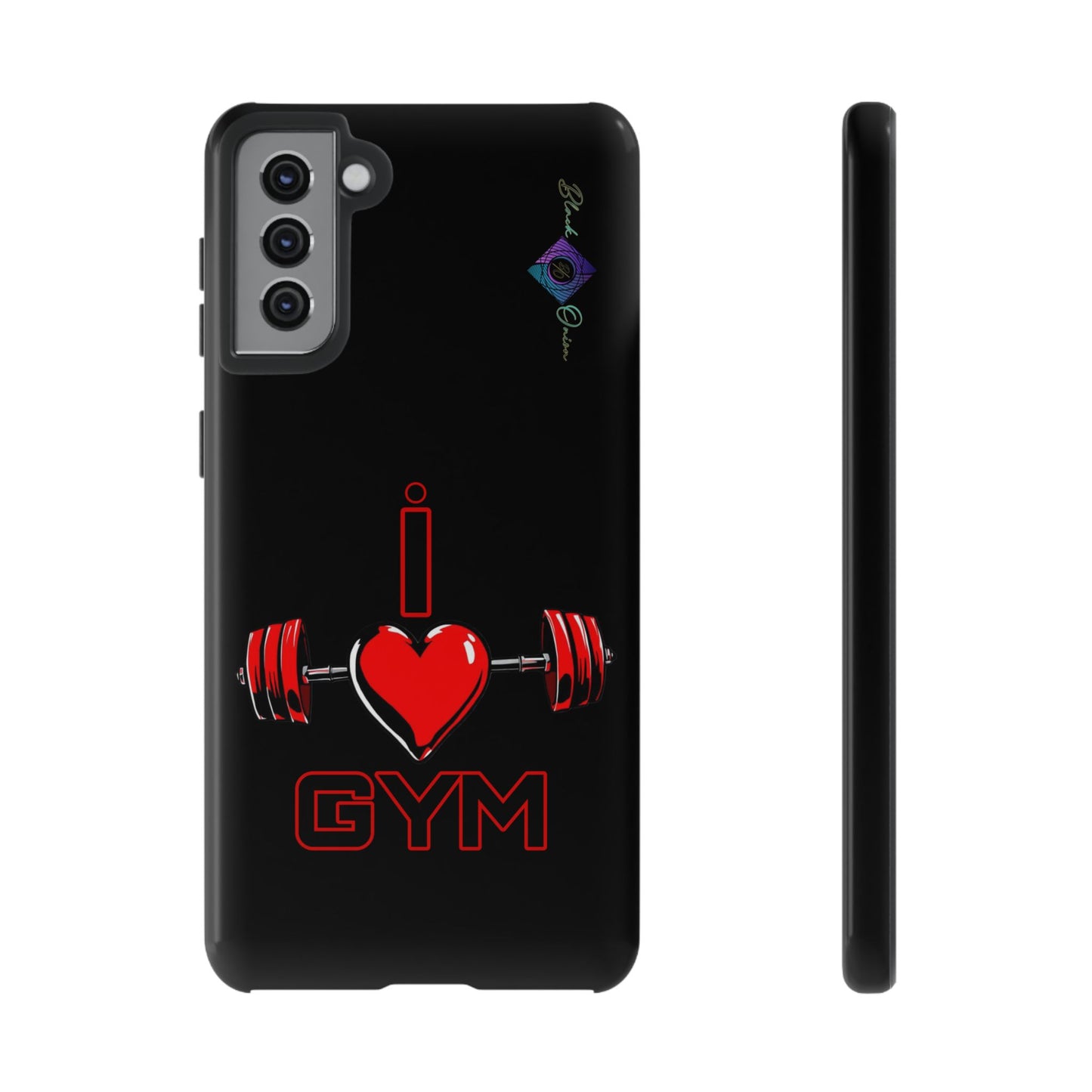 BlackOnion Brand New Phone Case - with Motivational Workout Motif’I Love Gym ‘💪🔥🫵