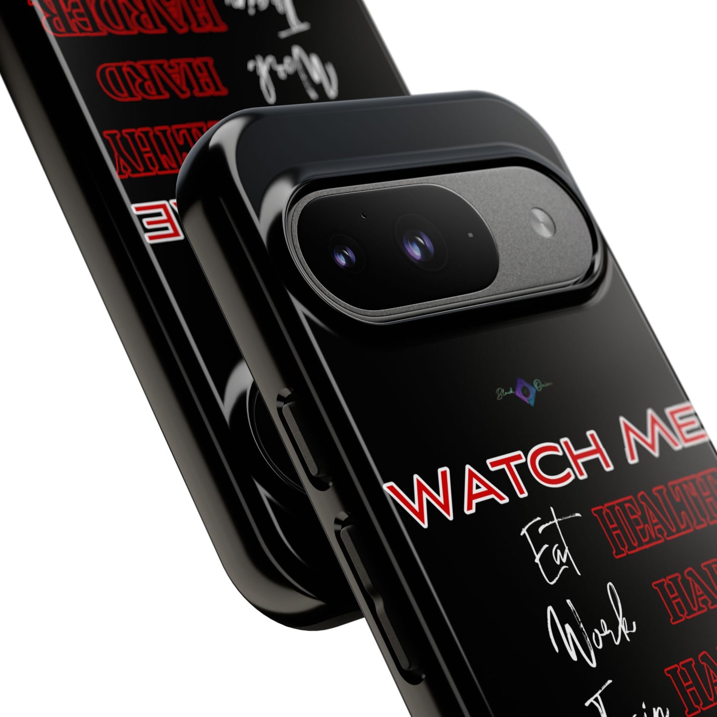 BlackOnion Phone Case -with Motivational Motif 'Watch Me' 💪🔥🫵