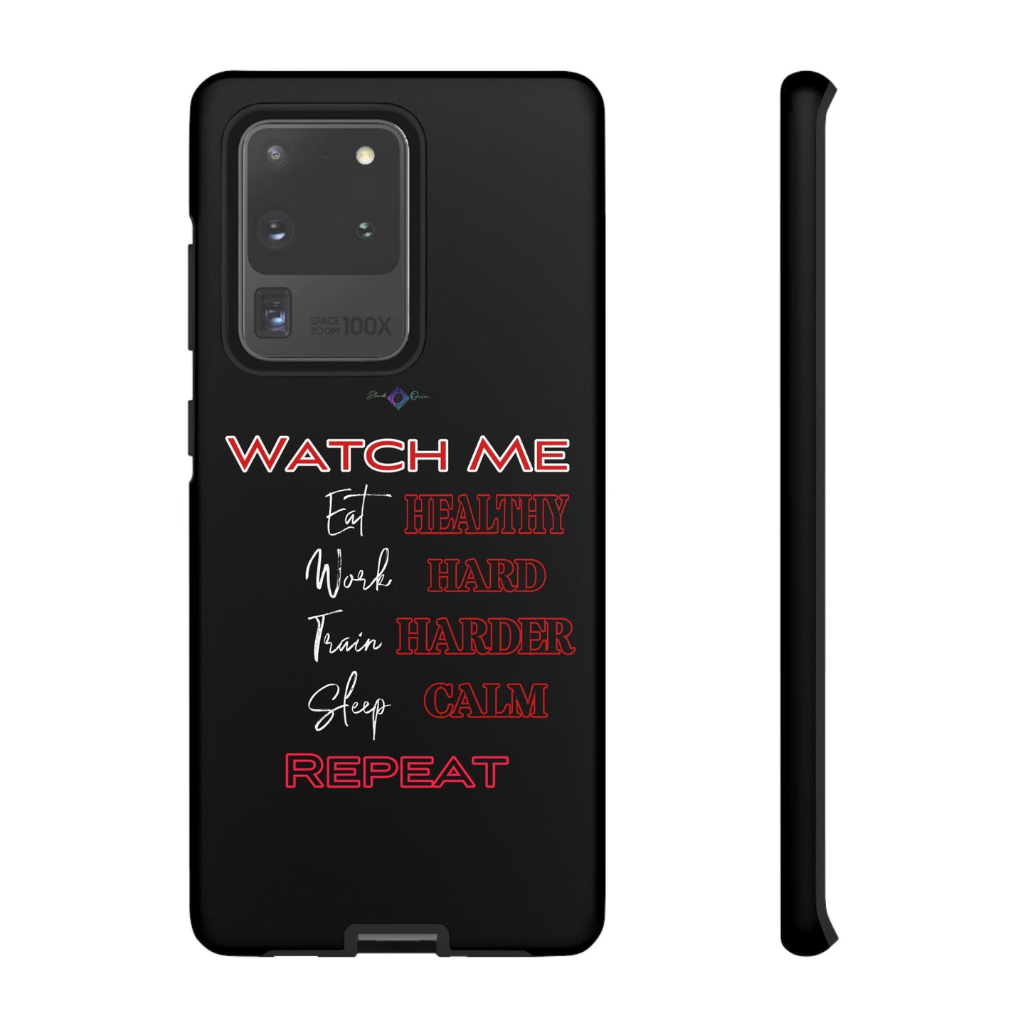 BlackOnion Phone Case -with Motivational Motif 'Watch Me' 💪🔥🫵