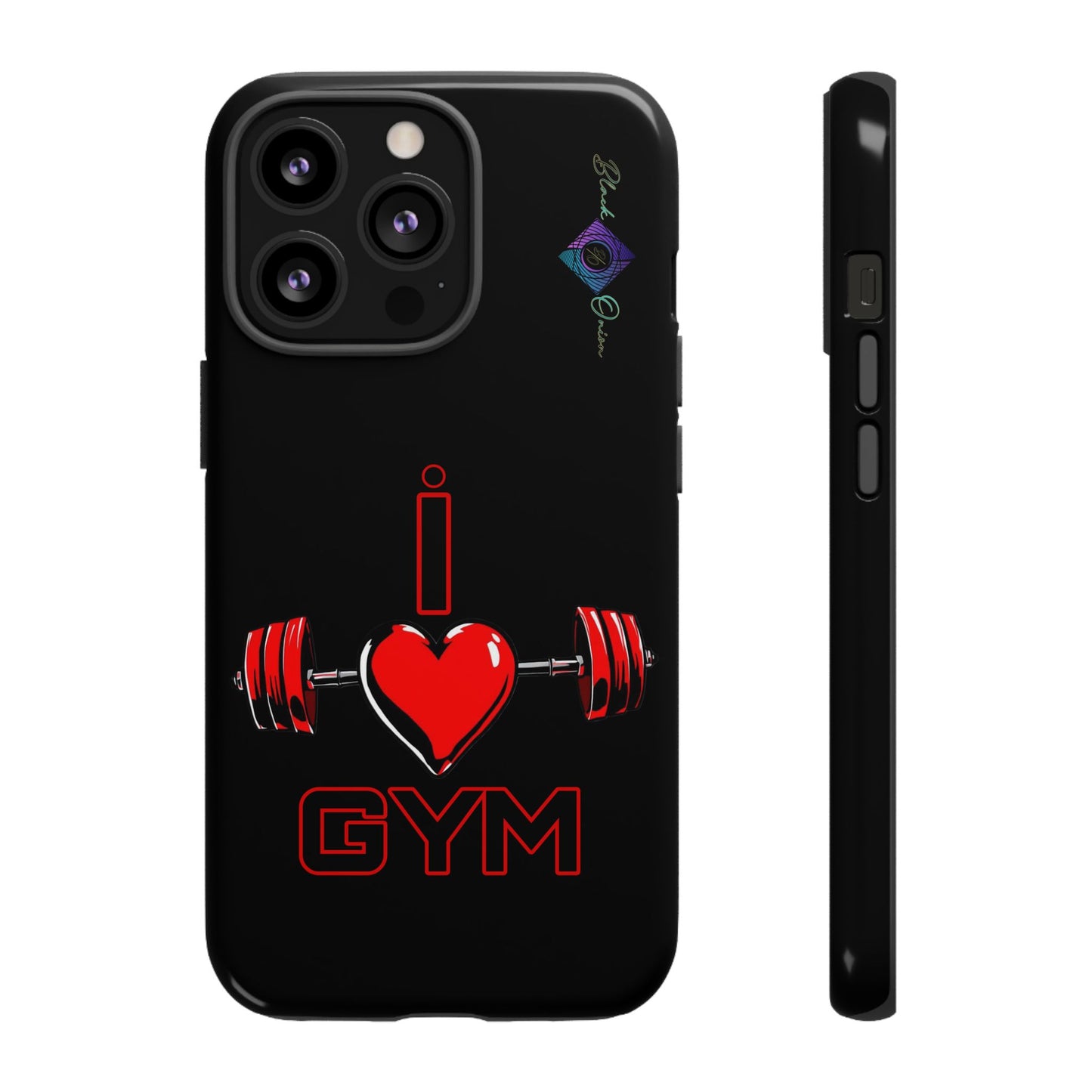 BlackOnion Brand New Phone Case - with Motivational Workout Motif’I Love Gym ‘💪🔥🫵