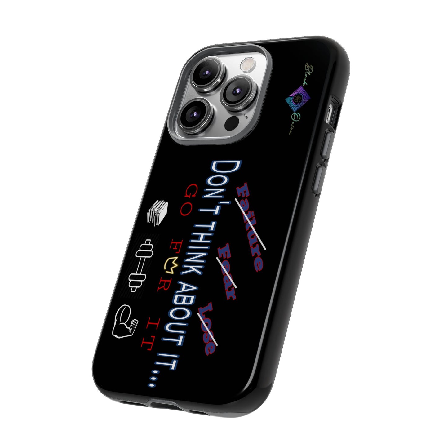 BlackOnion Brand New Phone Case - with Motivational Workout Motif’Don’t think ‘💪🔥🫵