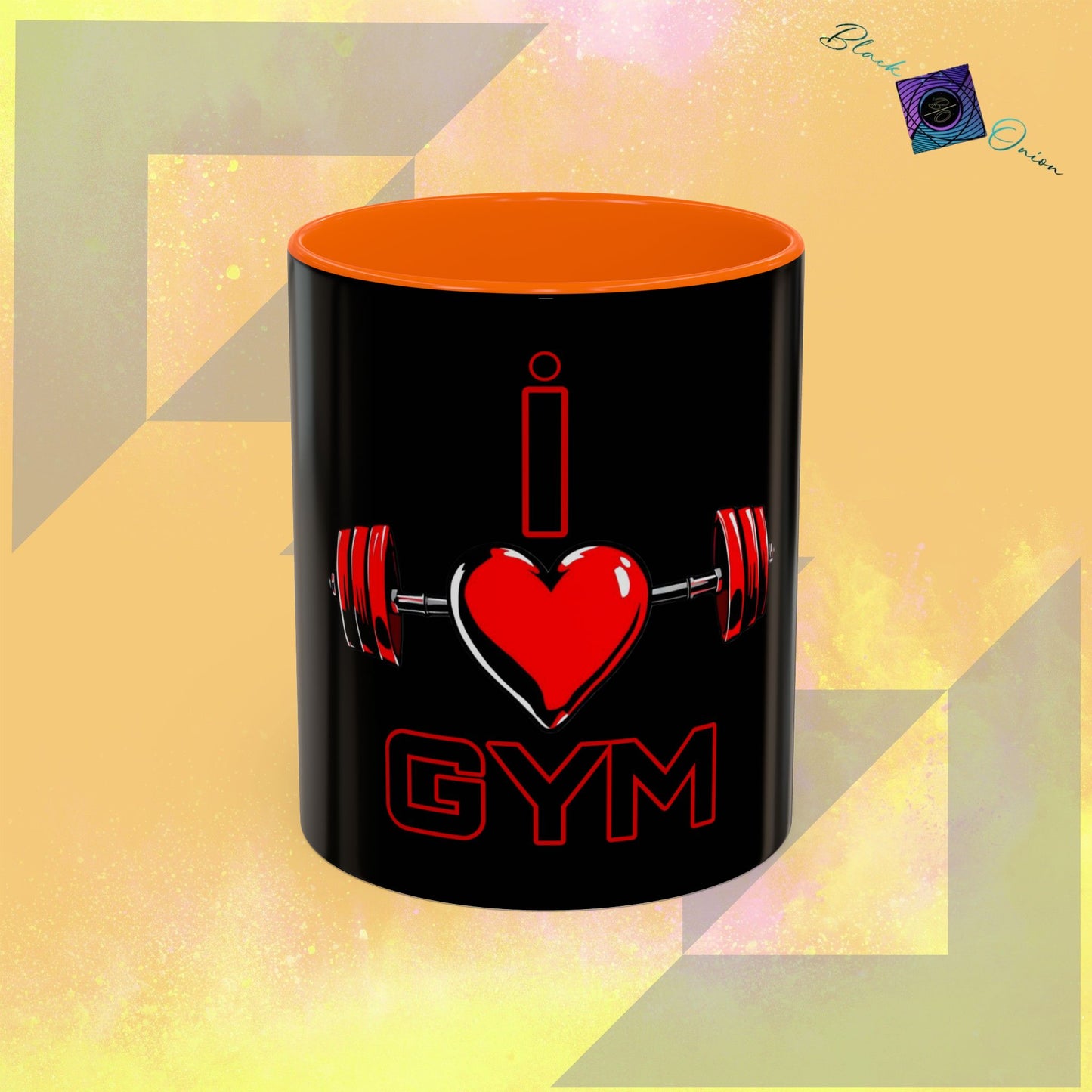BlackOnion Coffee Mug Serial 2 with Workout Motif ‘I Love Gym ’🫵🔥💪