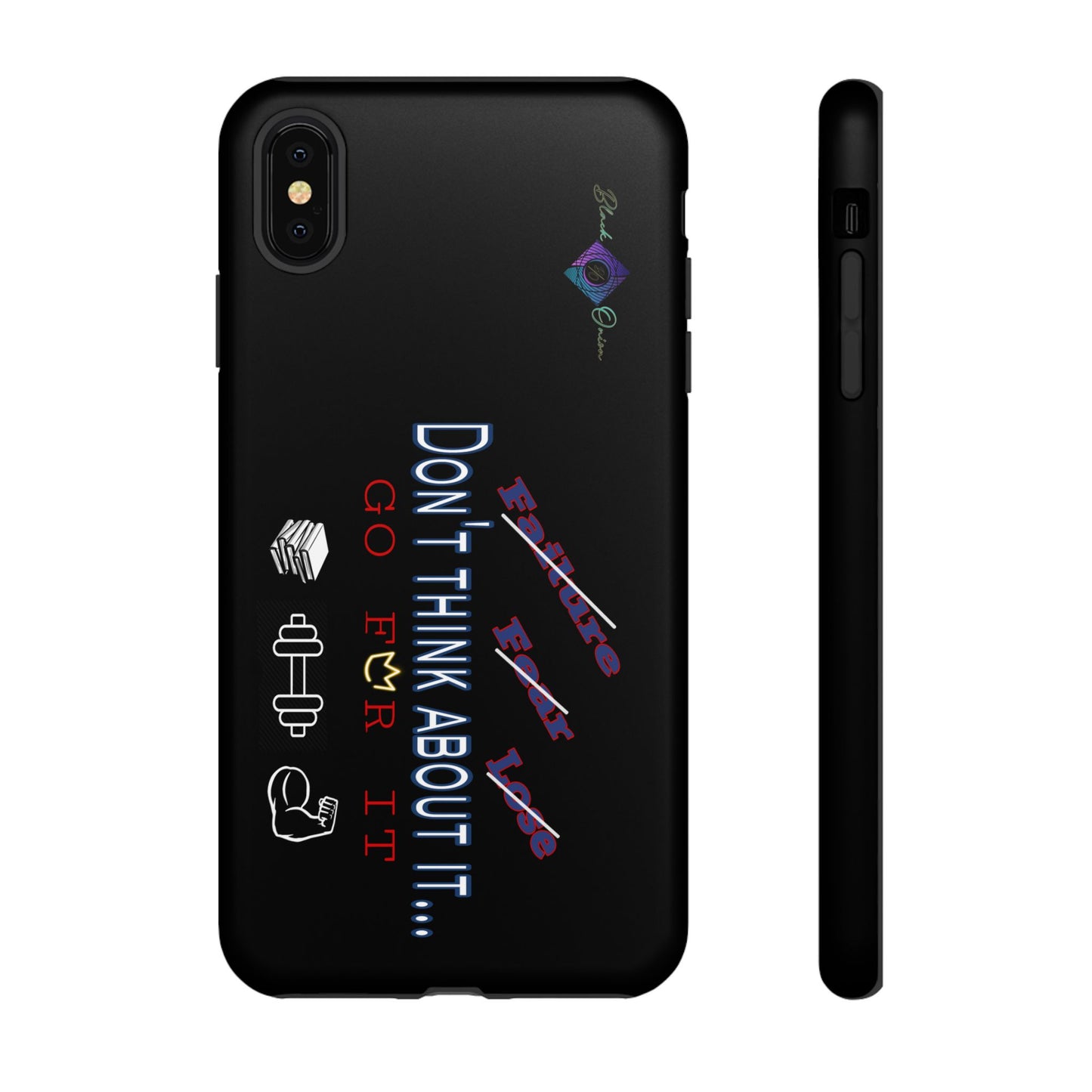 BlackOnion Brand New Phone Case - with Motivational Workout Motif’Don’t think ‘💪🔥🫵