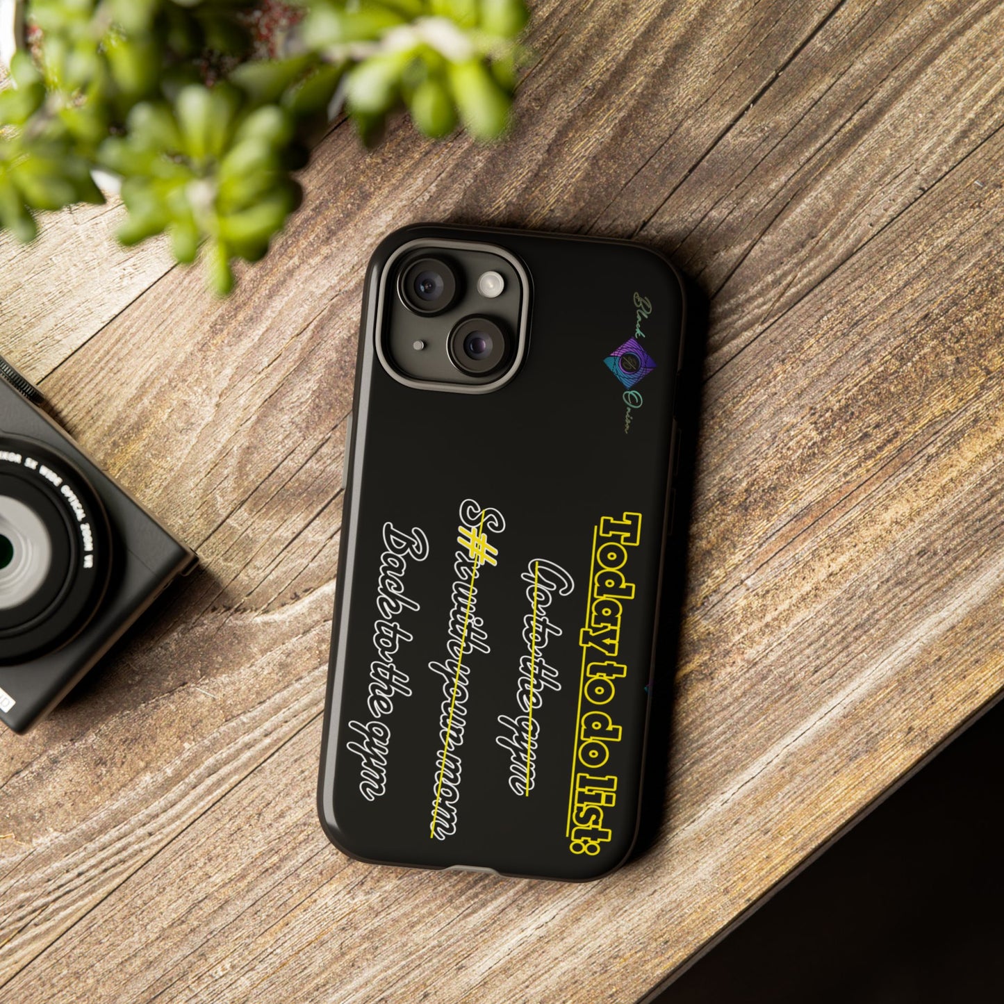BlackOnion Brand New Phone Case - with Motivational Workout Motif’Today to do list ‘💪🔥🫵