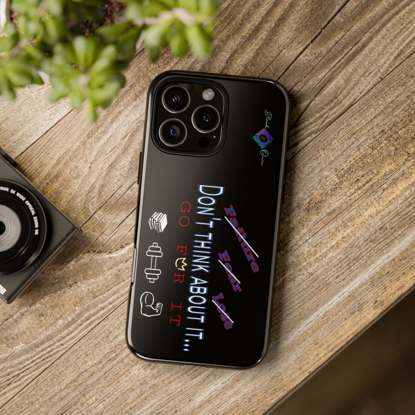 BlackOnion Brand New Phone Case - with Motivational Workout Motif’Don’t think ‘💪🔥🫵