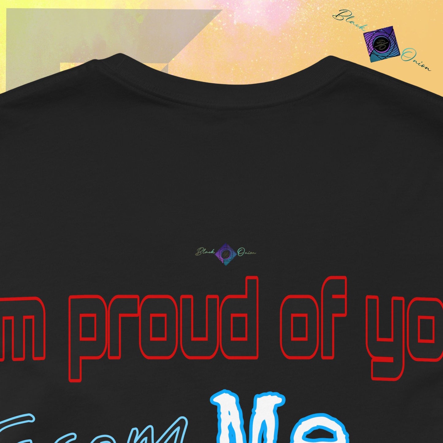 BlackOnion T-Shirt with Workout Motif V3 โ I'm Proud of You! From Me , to Myself'๐ช๐ฅ๐ซต