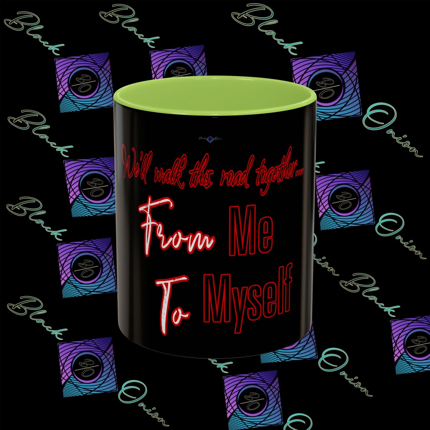 BlackOnion Coffee Mug Serial 2 with Workout Motif ‘ We’ll walk this road together’🫵🔥💪