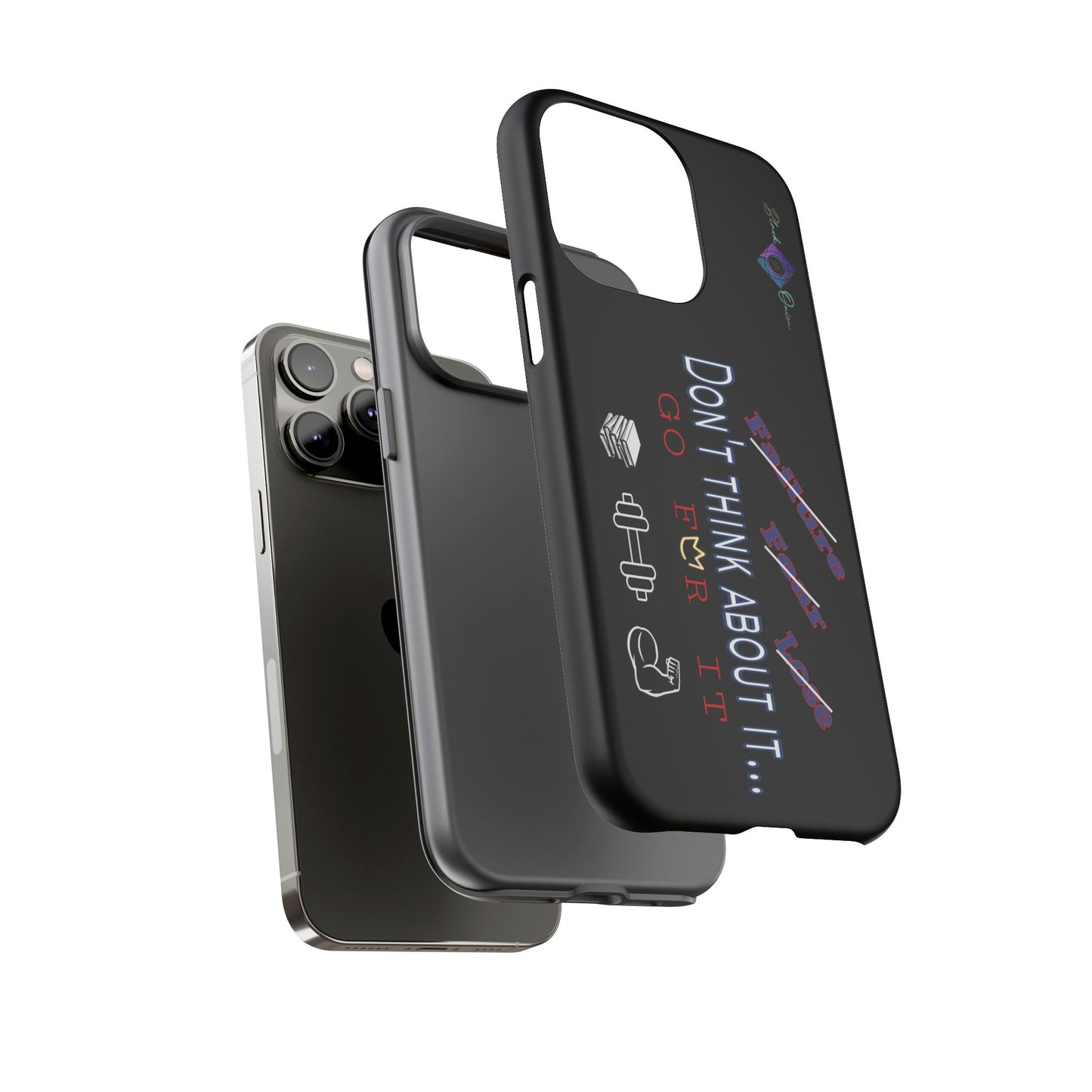 BlackOnion Brand New Phone Case - with Motivational Workout Motif’Don’t think ‘💪🔥🫵