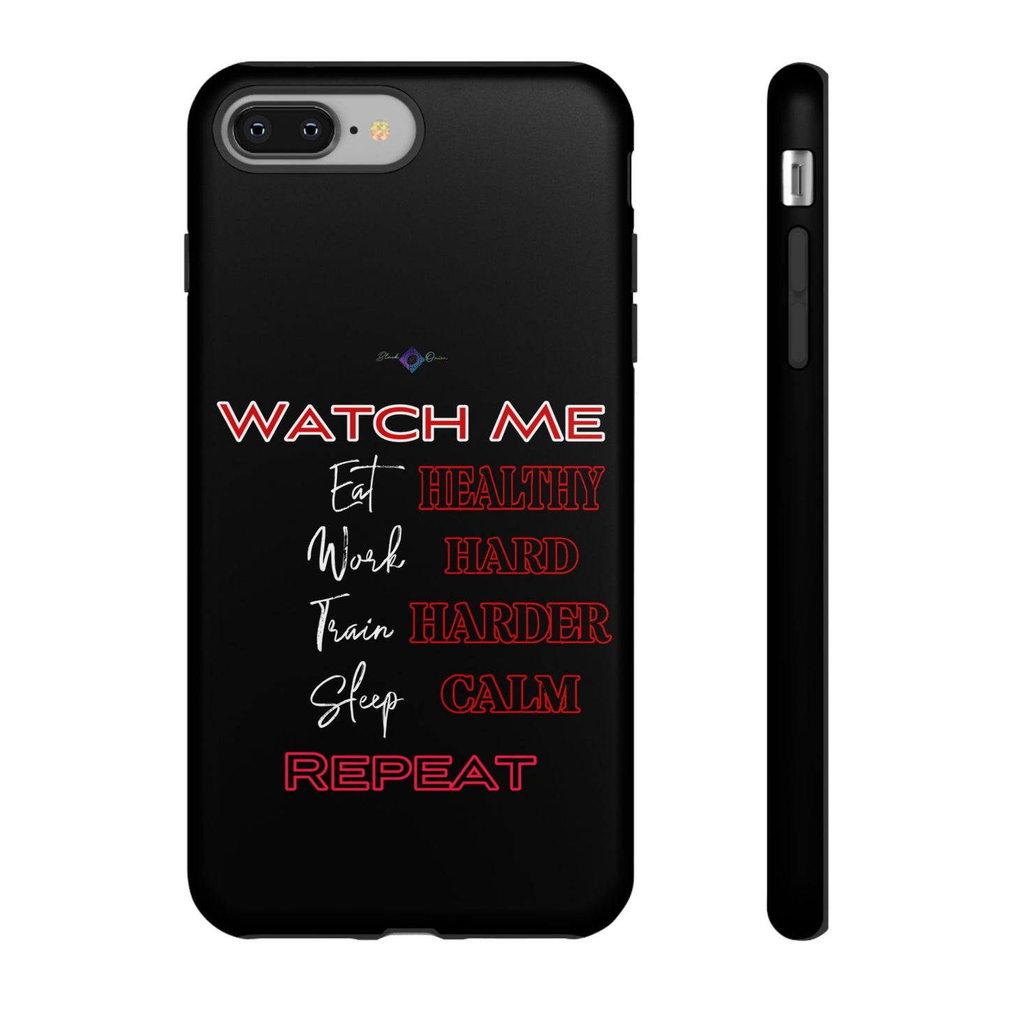BlackOnion Phone Case -with Motivational Motif 'Watch Me' 💪🔥🫵
