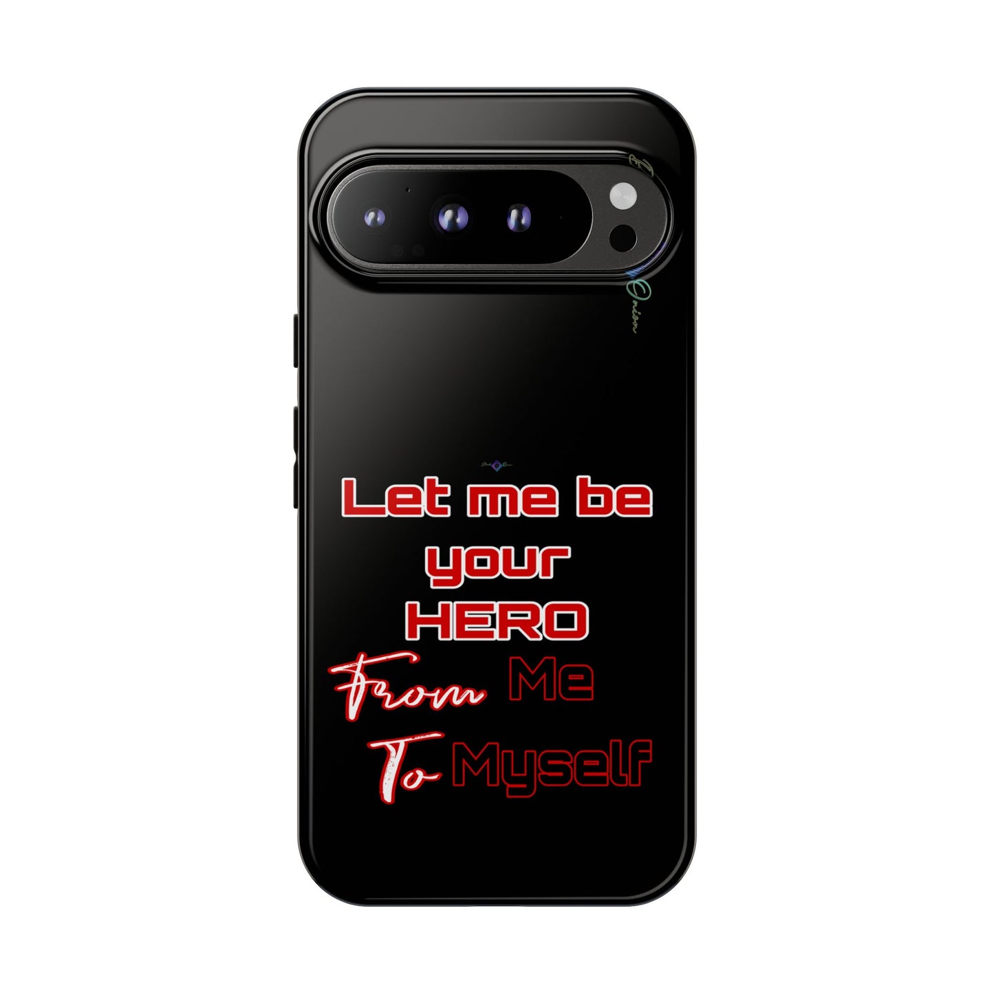 BlackOnion Brand New Phone Case - with Motivational Workout Motif’Let me be your Hero ‘💪🔥🫵