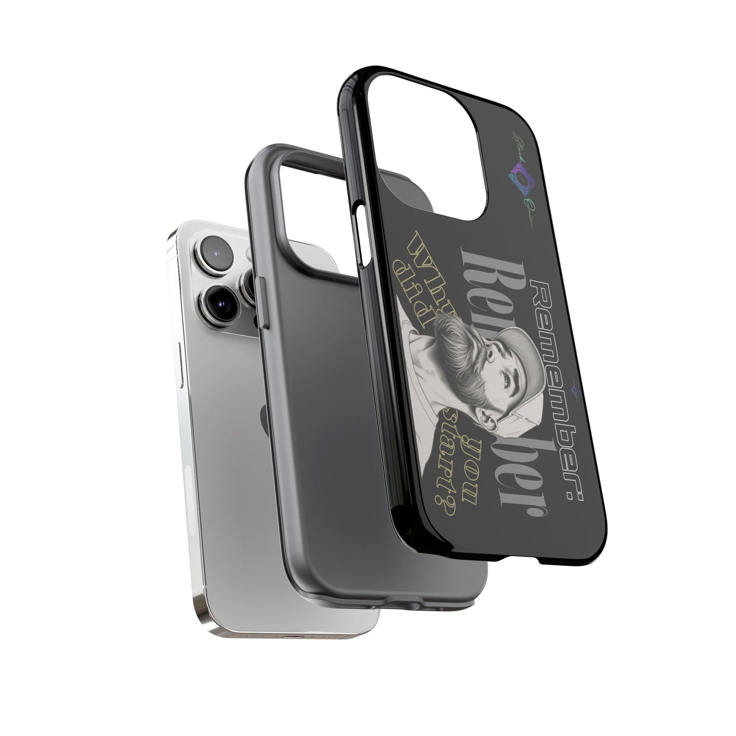 BlackOnion Brand New Phone Case - with Motivational Workout Motif’Remember ‘💪🔥🫵