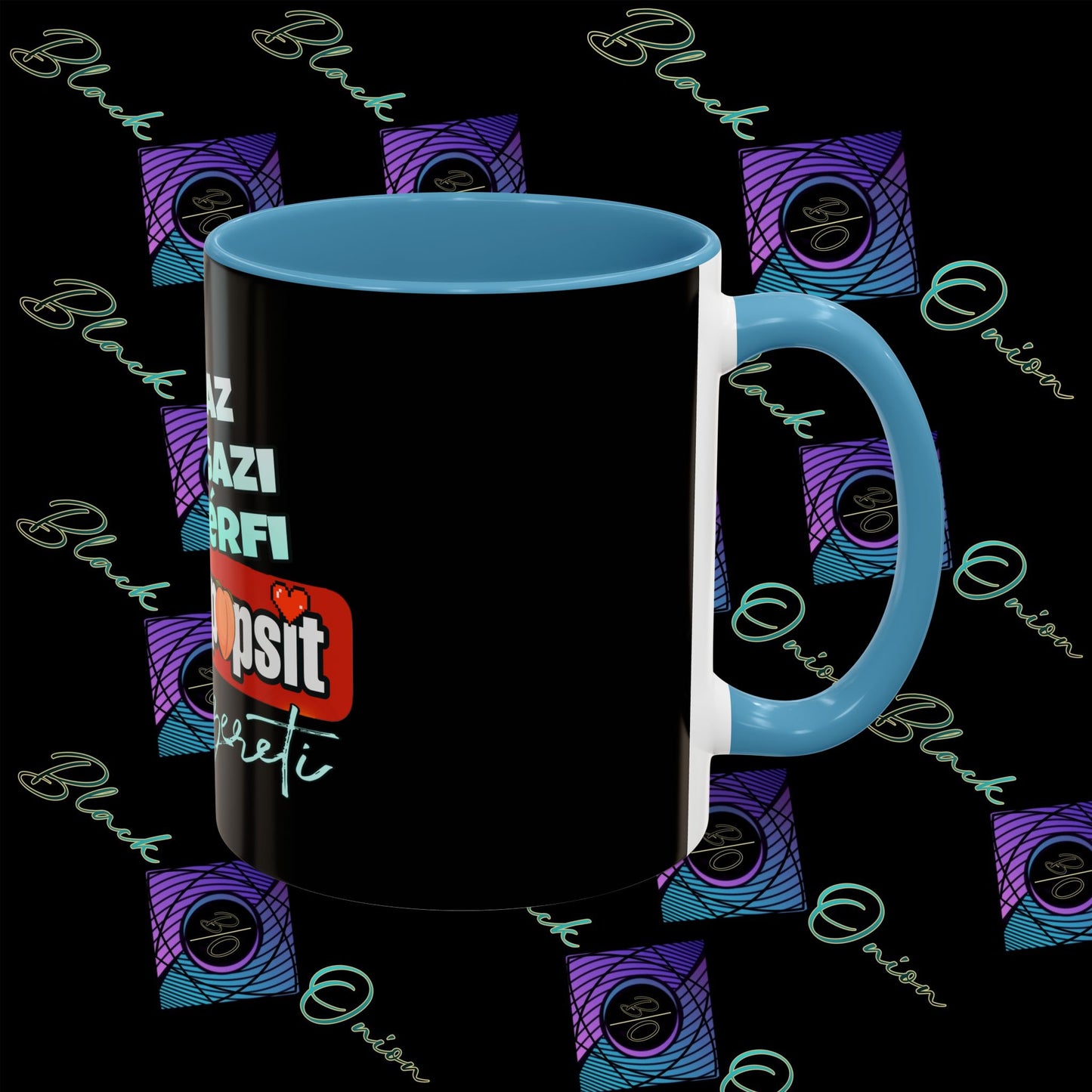BlackOnion Coffee Mug Serial 2 with Workout Motif ‘Az igazi férfiak a kerek popsit szeretik ‘🫵🔥💪