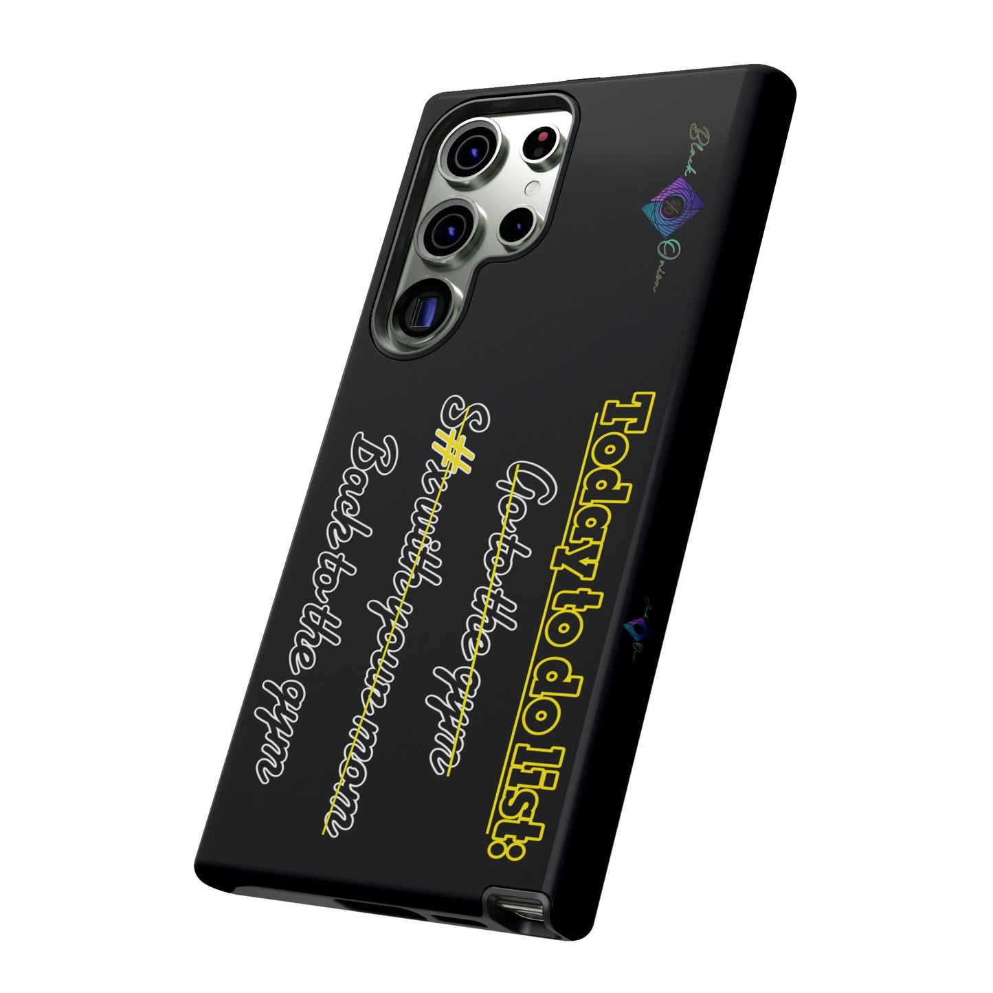 BlackOnion Brand New Phone Case - with Motivational Workout Motif’Today to do list ‘💪🔥🫵