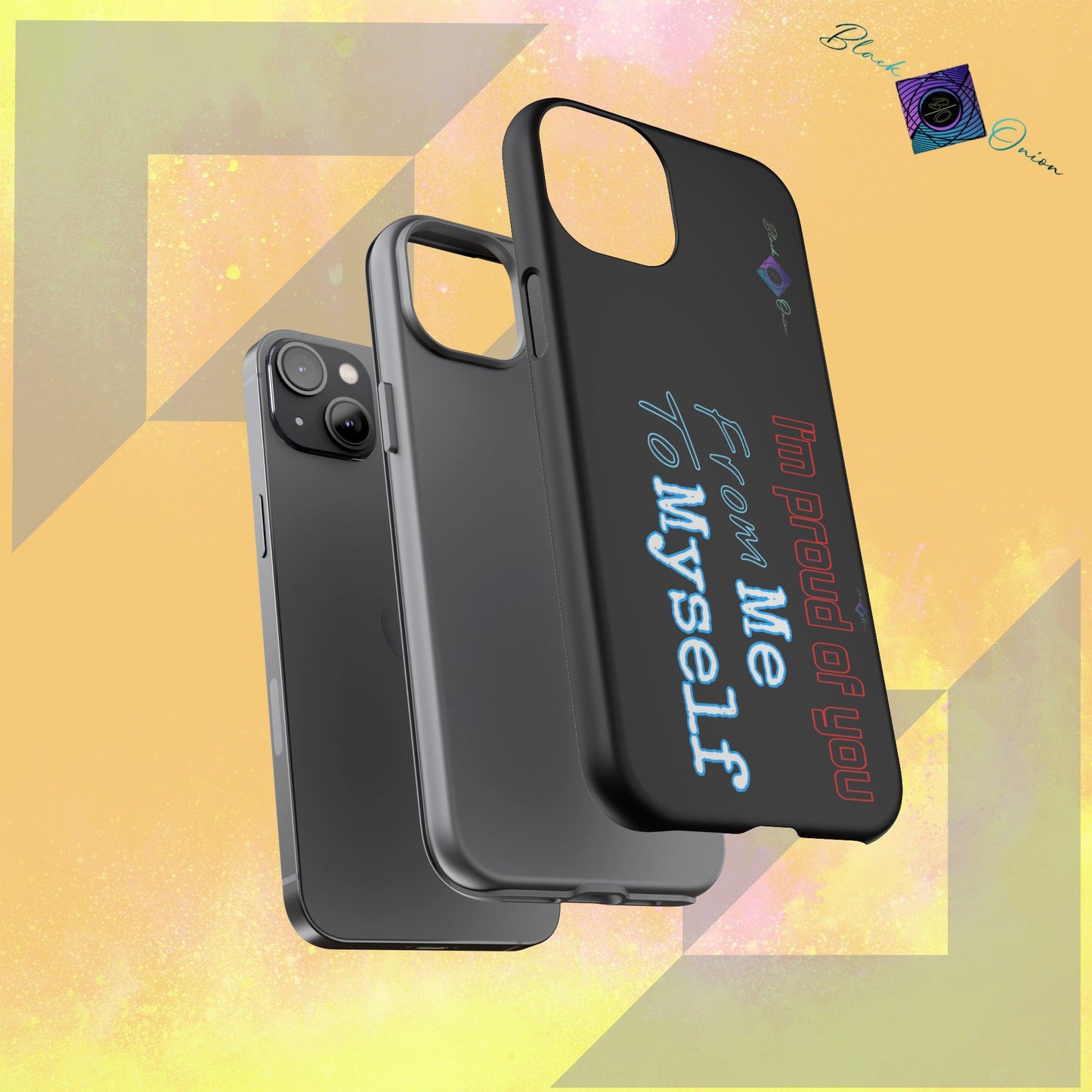 BlackOnion Brand New Phone Case - with Motivational Workout Motif’I’m proud of you ‘💪🔥🫵