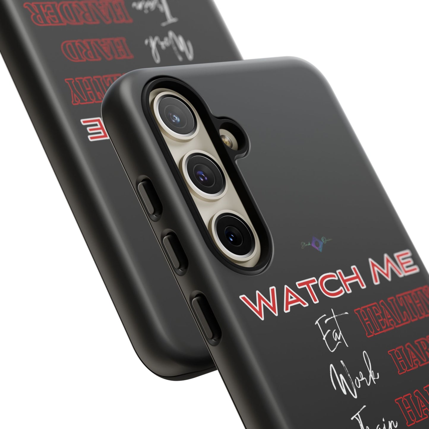 BlackOnion Phone Case -with Motivational Motif 'Watch Me' 💪🔥🫵