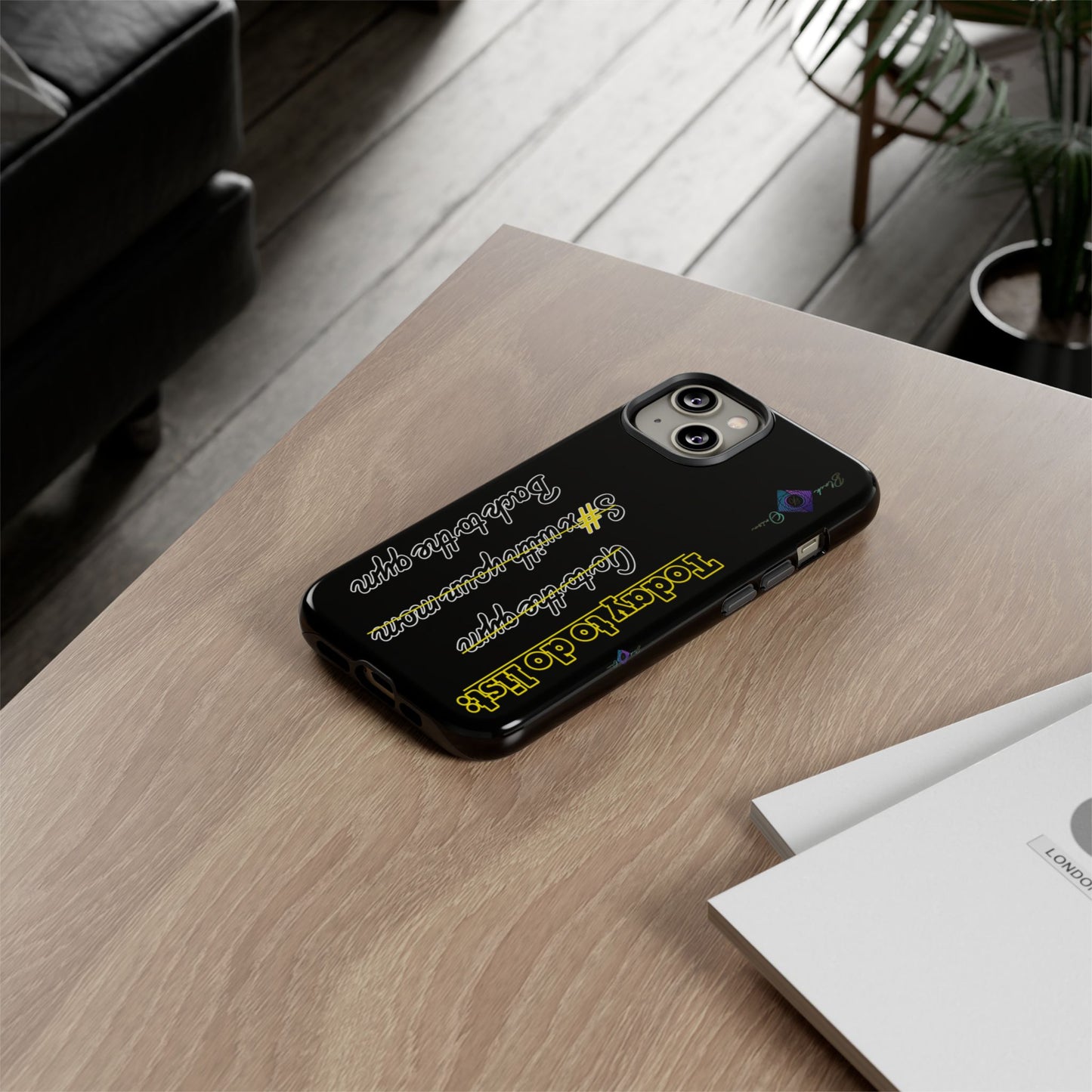 BlackOnion Brand New Phone Case - with Motivational Workout Motif’Today to do list ‘💪🔥🫵