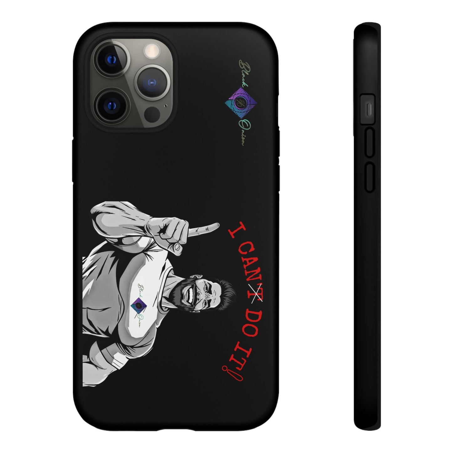 BlackOnion Brand New Phone Case - with Motivational Workout Motif’I Can Do It ‘💪🔥🫵