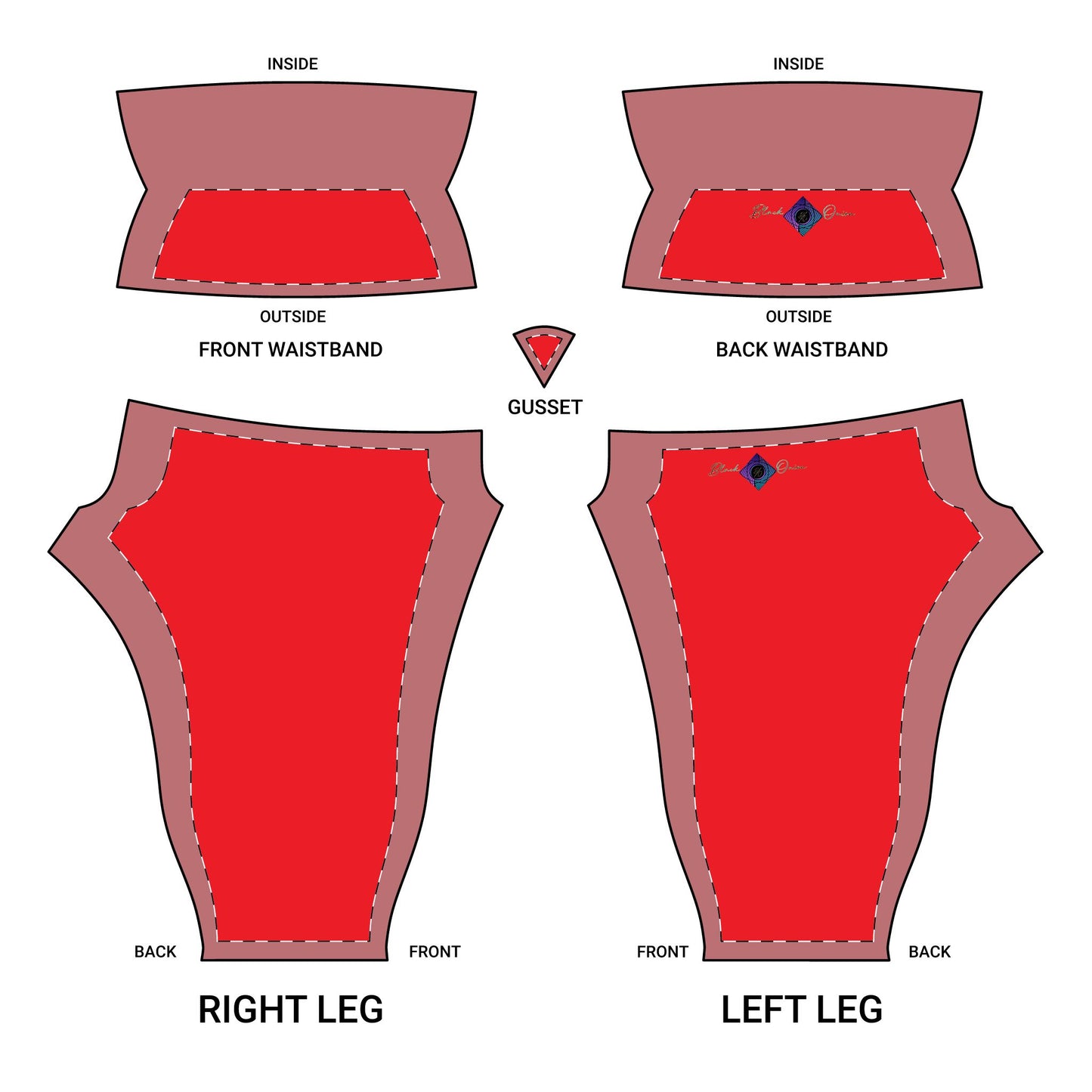 Copy of BlackOnion Comfortable Women's Yoga Pants for Fitness & Relaxation Colour Red ๐ธ๐ฏ๐