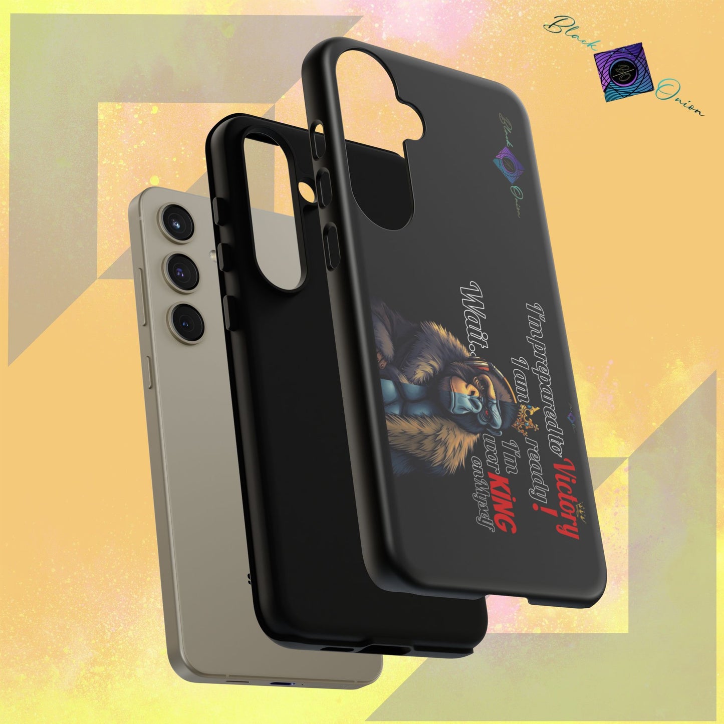 BlackOnion Brand New Phone Case - with Motivational Workout Motif’Victory 👑‘💪🔥🫵