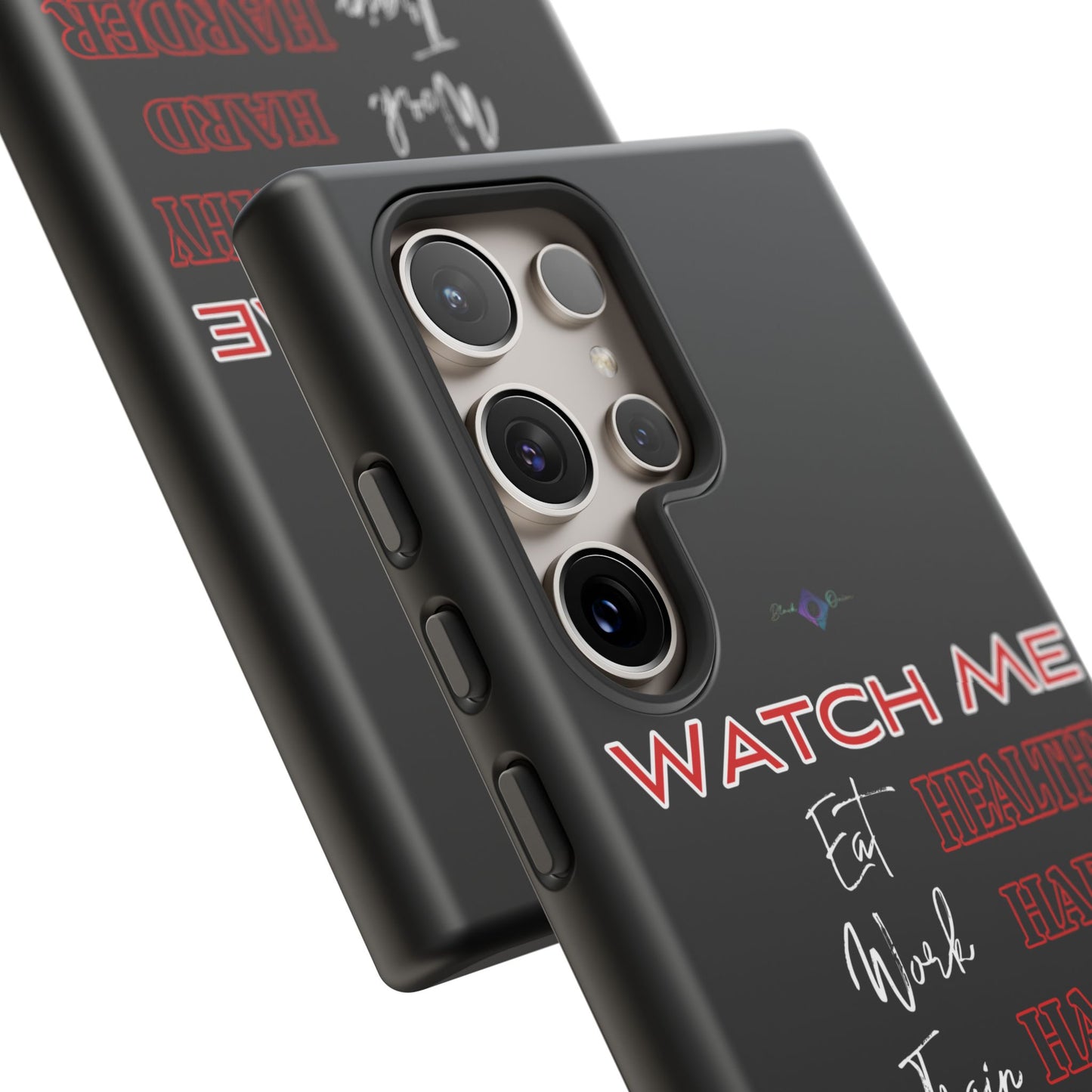 BlackOnion Phone Case -with Motivational Motif 'Watch Me' 💪🔥🫵
