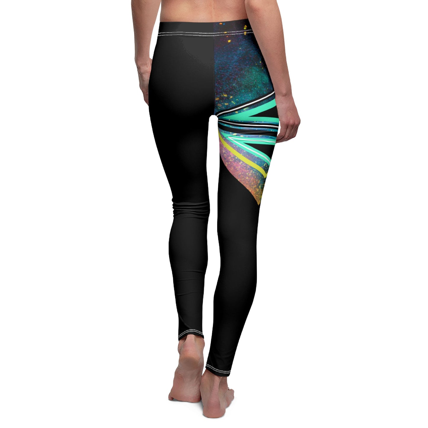 BlackOnion Stylish Women's Mid-rise Casual Leggings with Workout Motif 🌸💋❤️