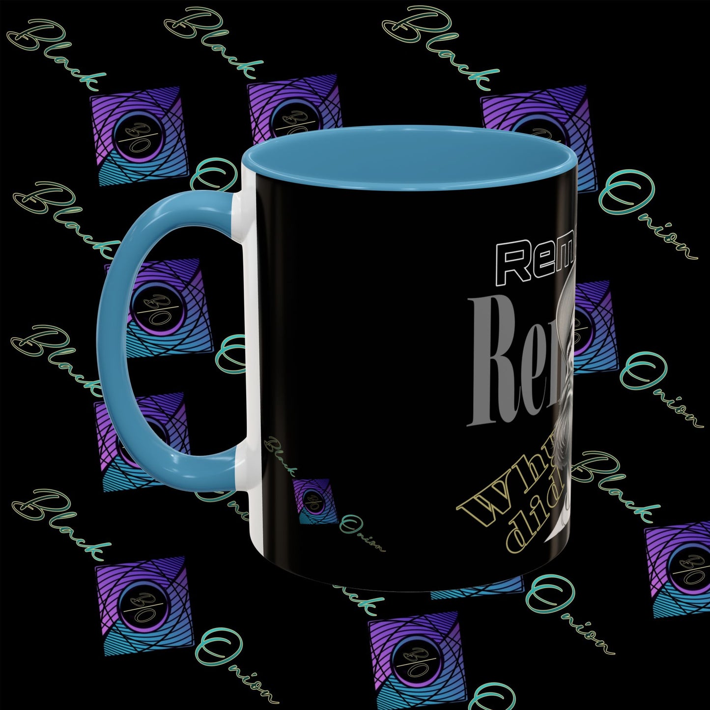 BlackOnion Coffee Mug 2 with Workout Motif ‘Remember V2’🫵🔥💪