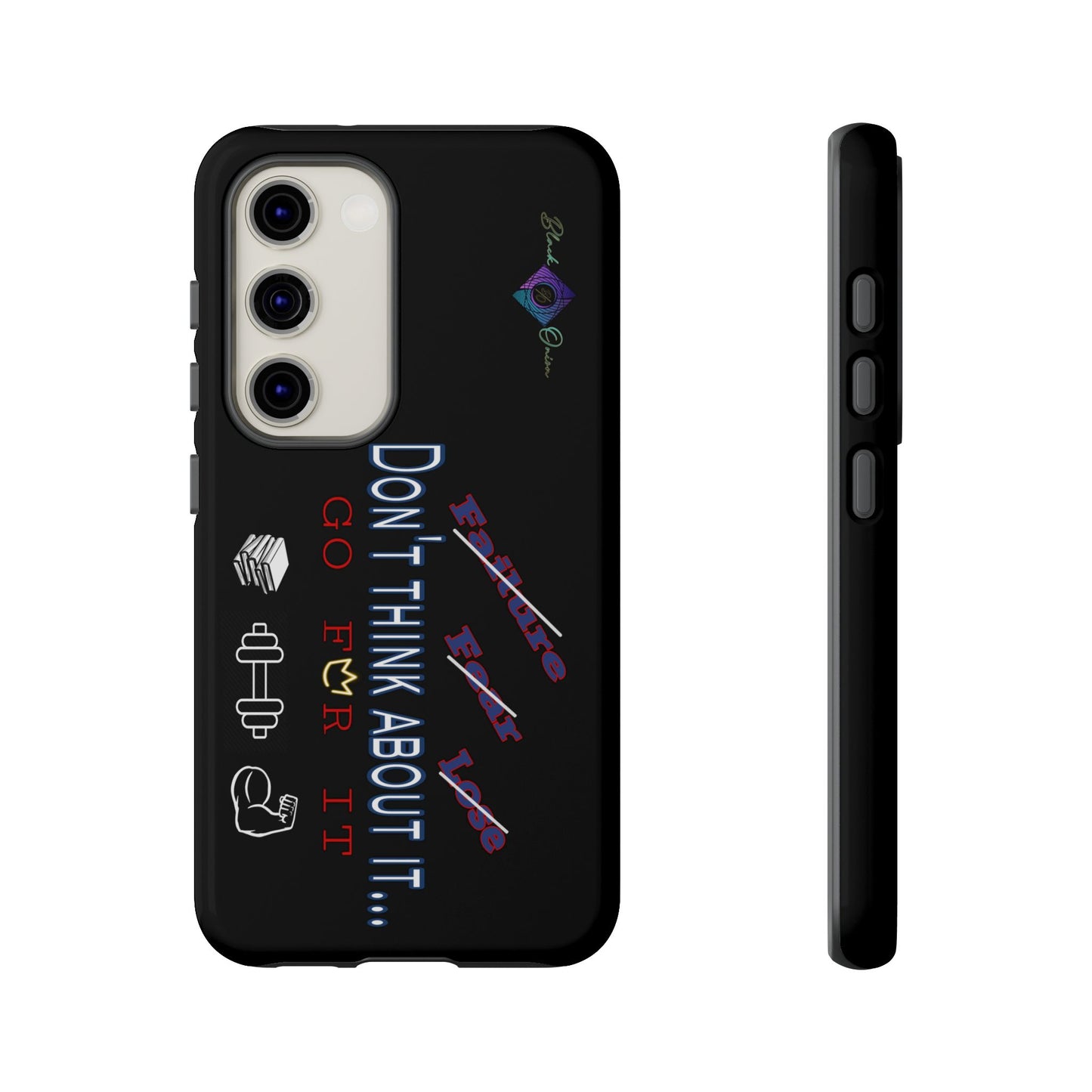 BlackOnion Brand New Phone Case - with Motivational Workout Motif’Don’t think ‘💪🔥🫵
