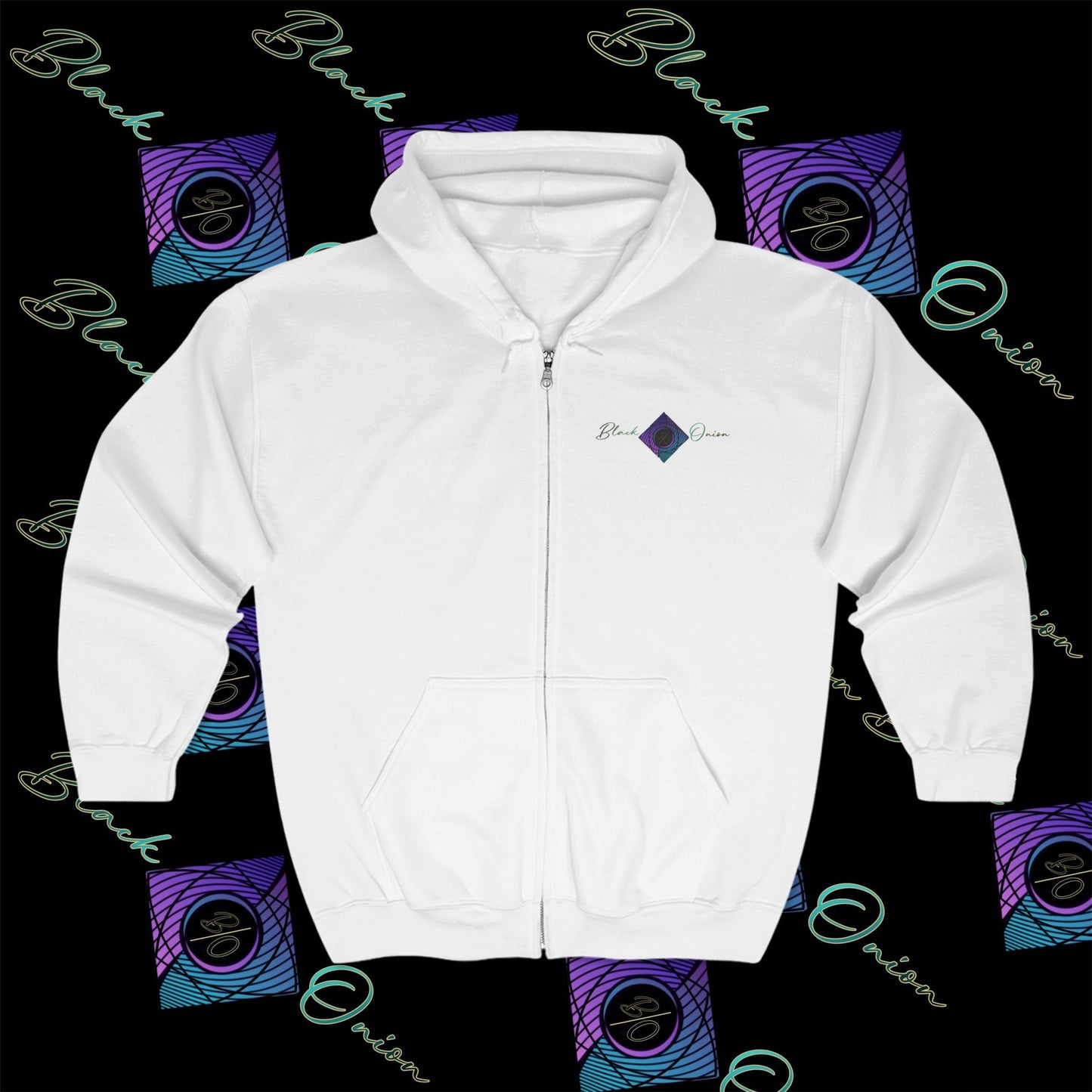 BlackOnion Heavy Blend Zip Hoodie for Ladies -‘ Kerek popsi ‘💋💯🌸
