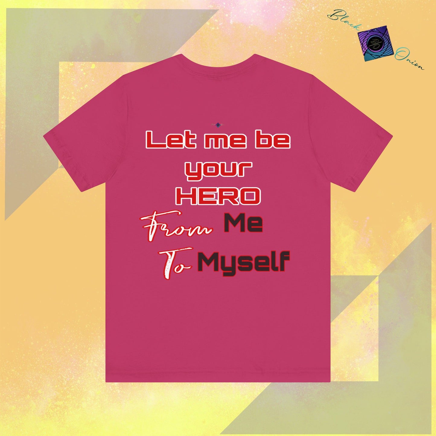 BlackOnion T-Shirt with Workout Motif “Let me be your Hero” 🫵🔥💪
